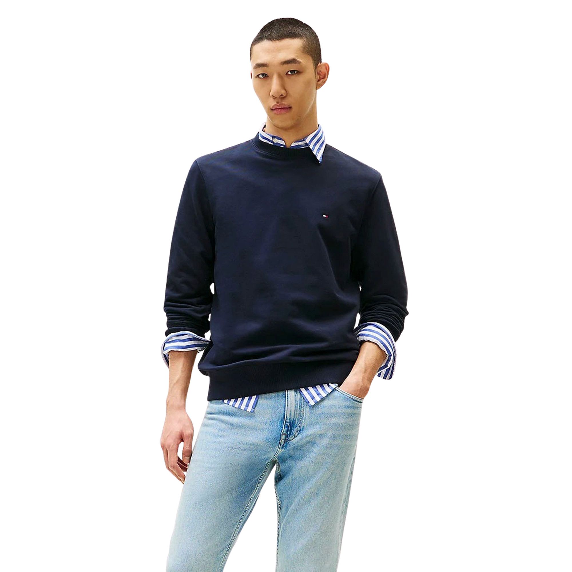 Tommy Hilfiger Essential Flag Embroidery Crew Neck Pullover Herren