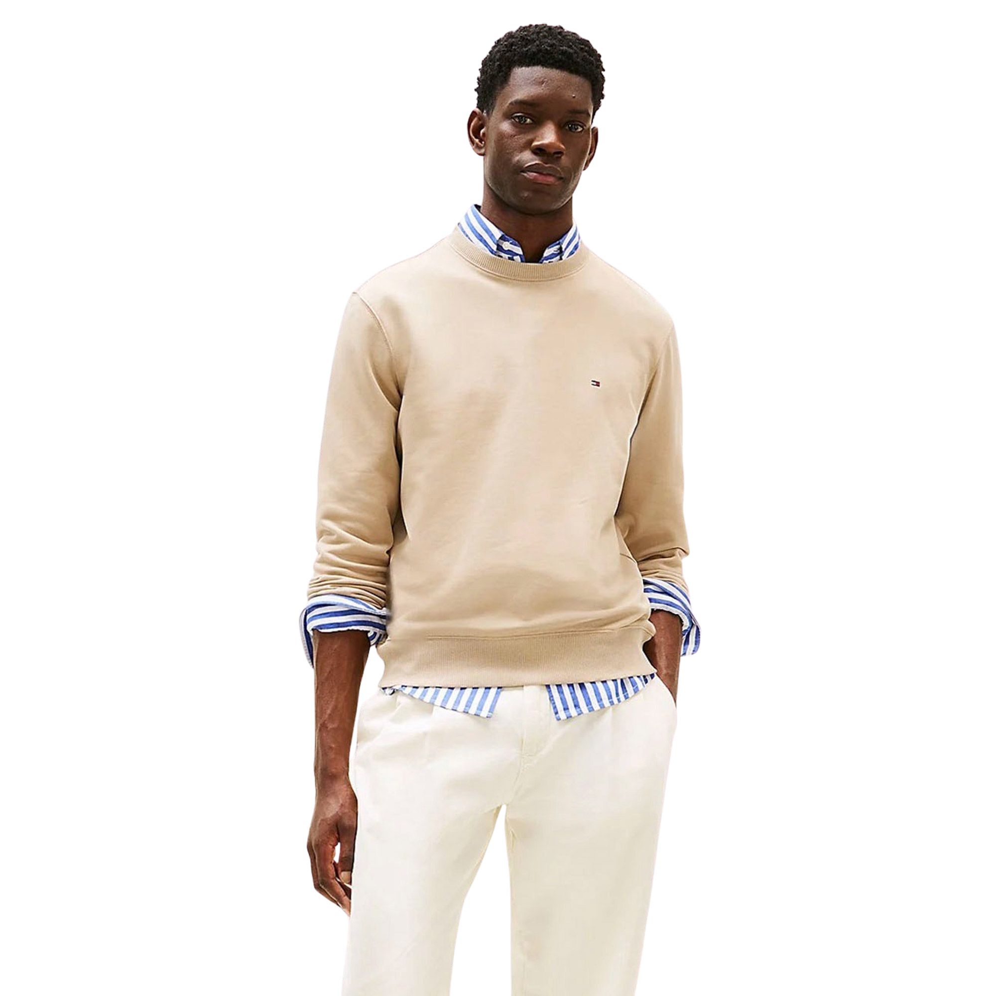 Tommy Hilfiger Essential Flag Embroidery Crew Neck Sweater Heren