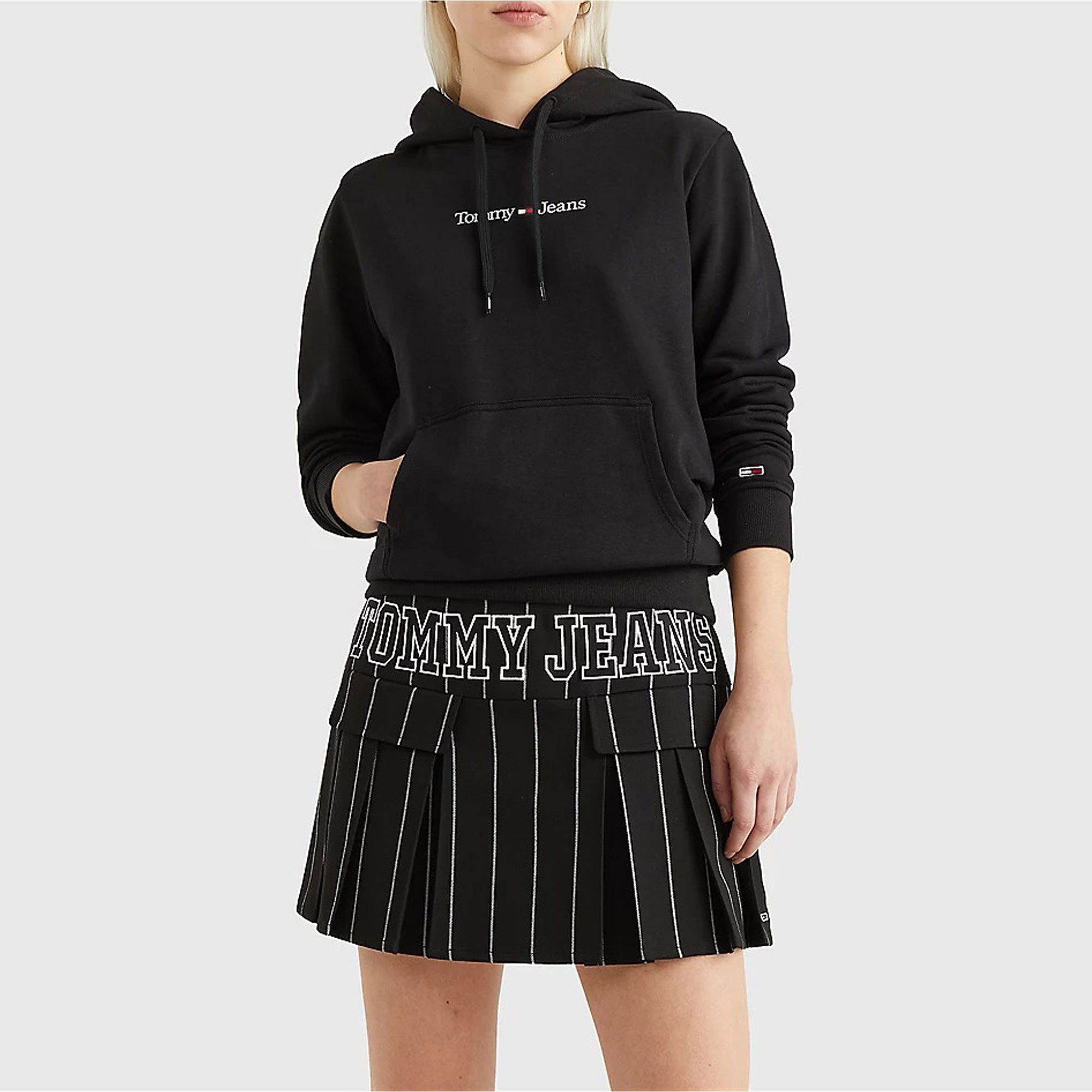 Tommy Hilfiger Regular Serif Linear Hoodie Dames