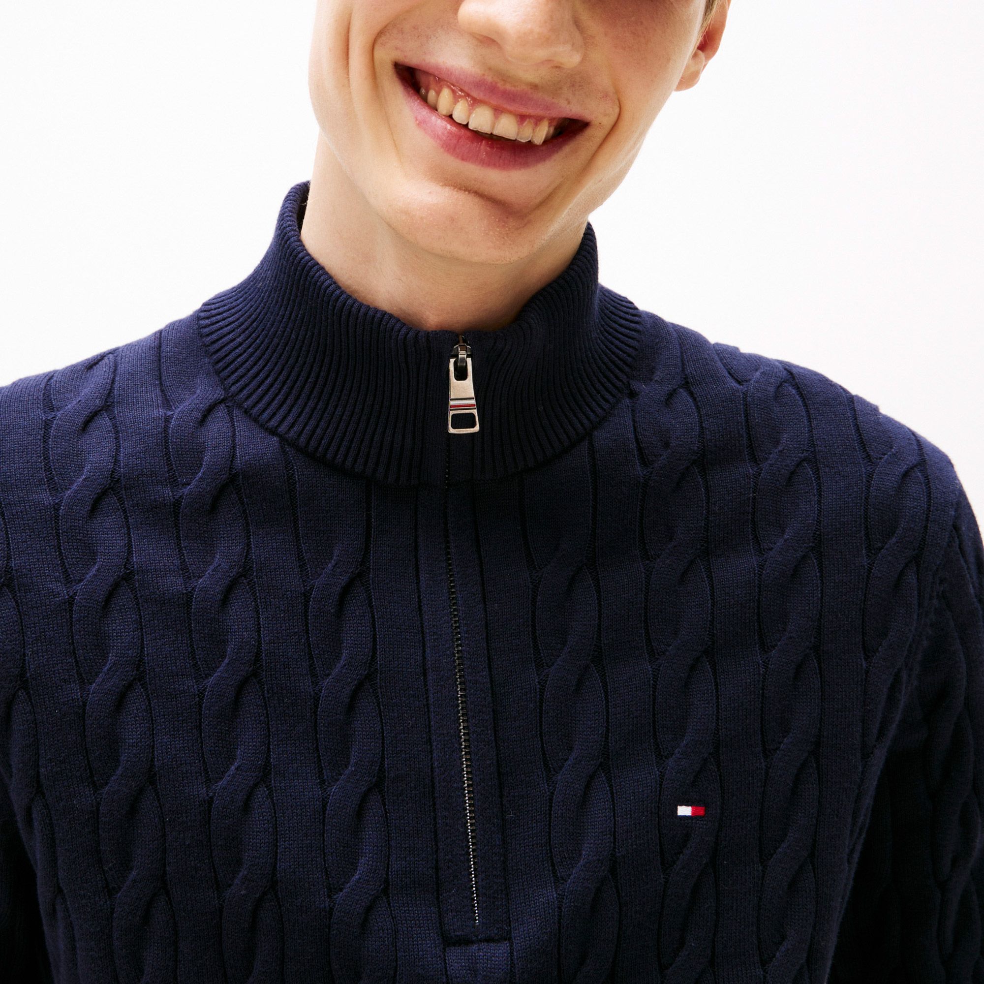 Tommy Hilfiger Classic Cotton Cable Sweater Heren