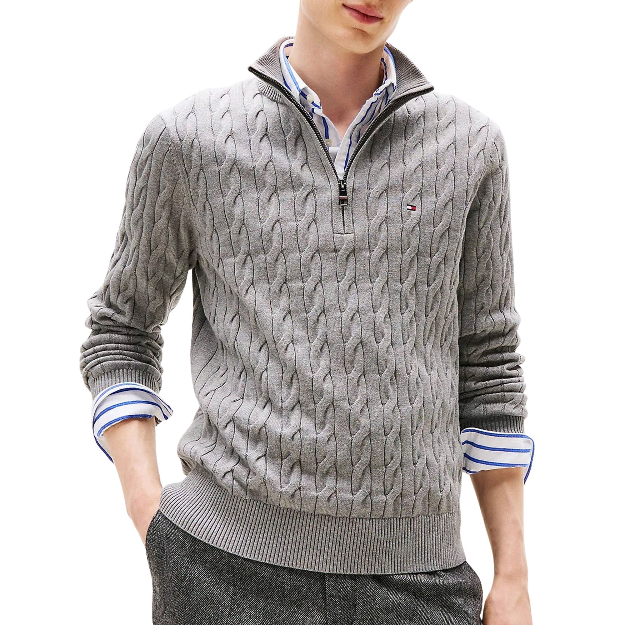 Tommy Hilfiger Classic Cotton Cable Sweater Heren