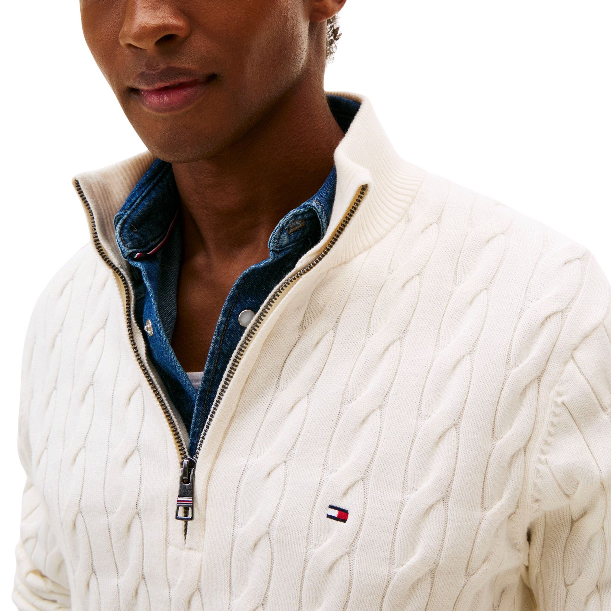 Tommy Hilfiger Classic Cotton Cable Sweater Heren