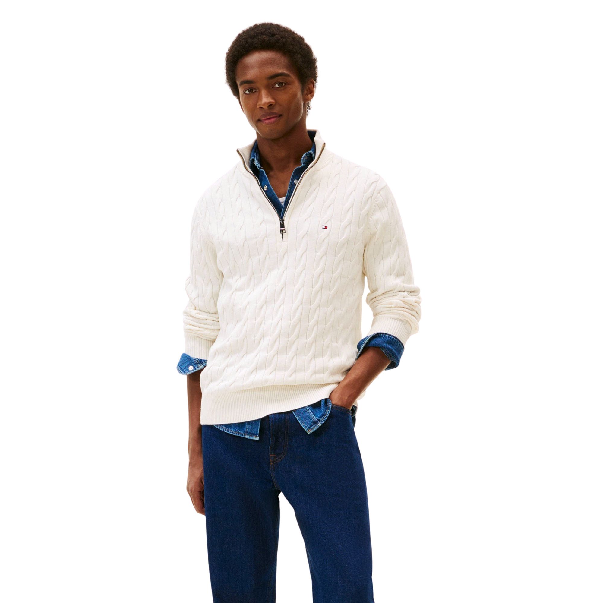 Tommy Hilfiger Classic Cotton Cable Sweater Heren