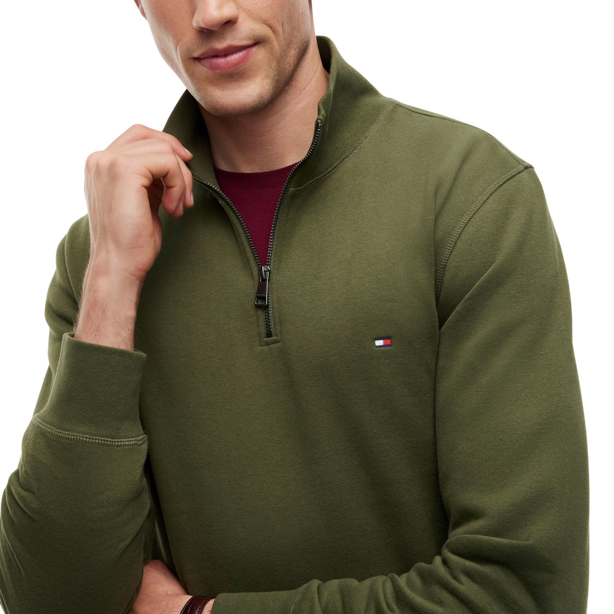 Tommy Hilfiger Essential Fleece 1/4 Zip Sweater Heren