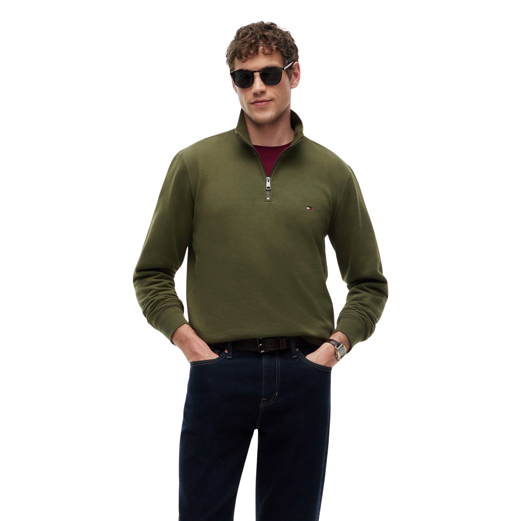 Tommy Hilfiger Essential Fleece 1/4 Zip Sweater Heren