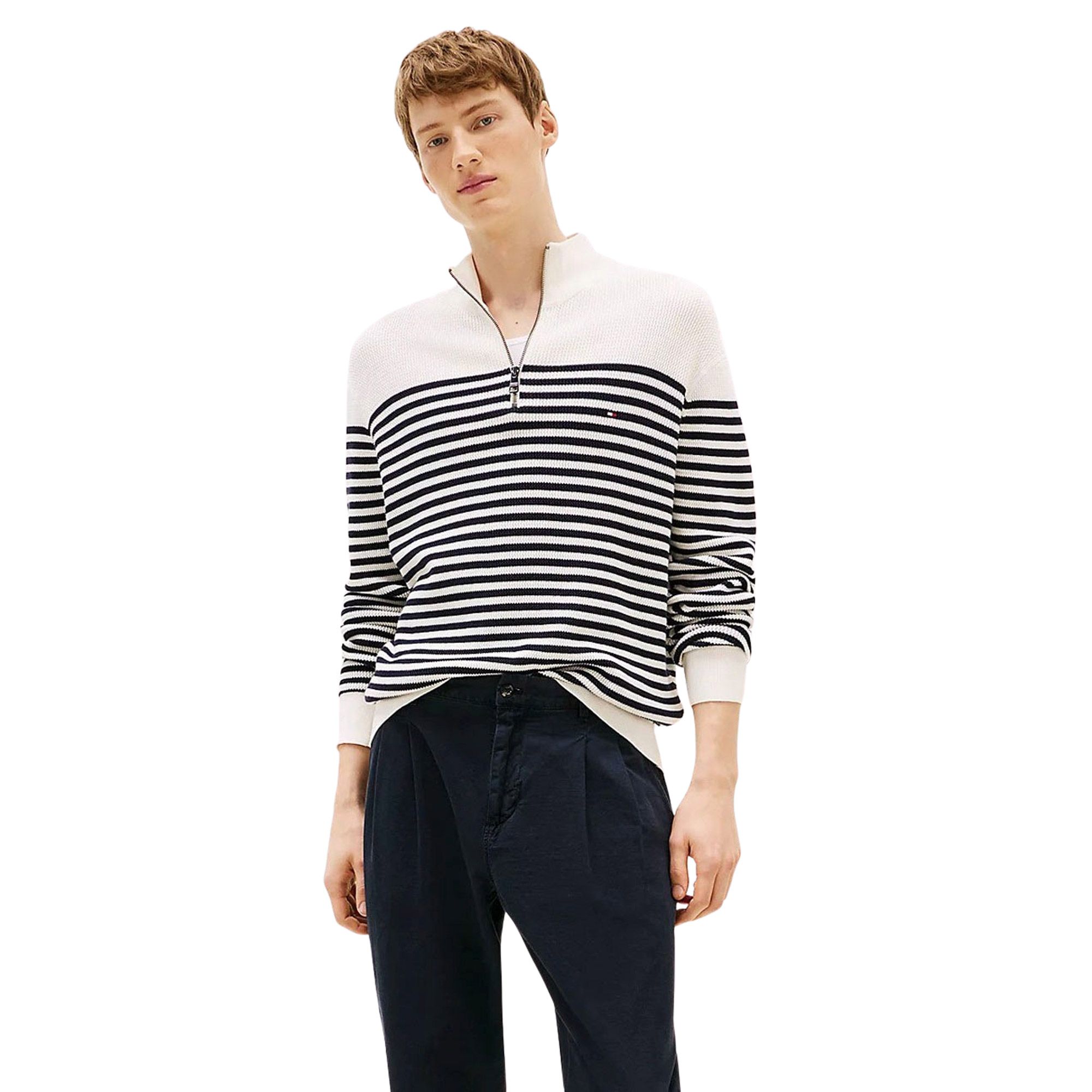 Tommy Hilfiger Textured Quarter Zip Sweater Heren