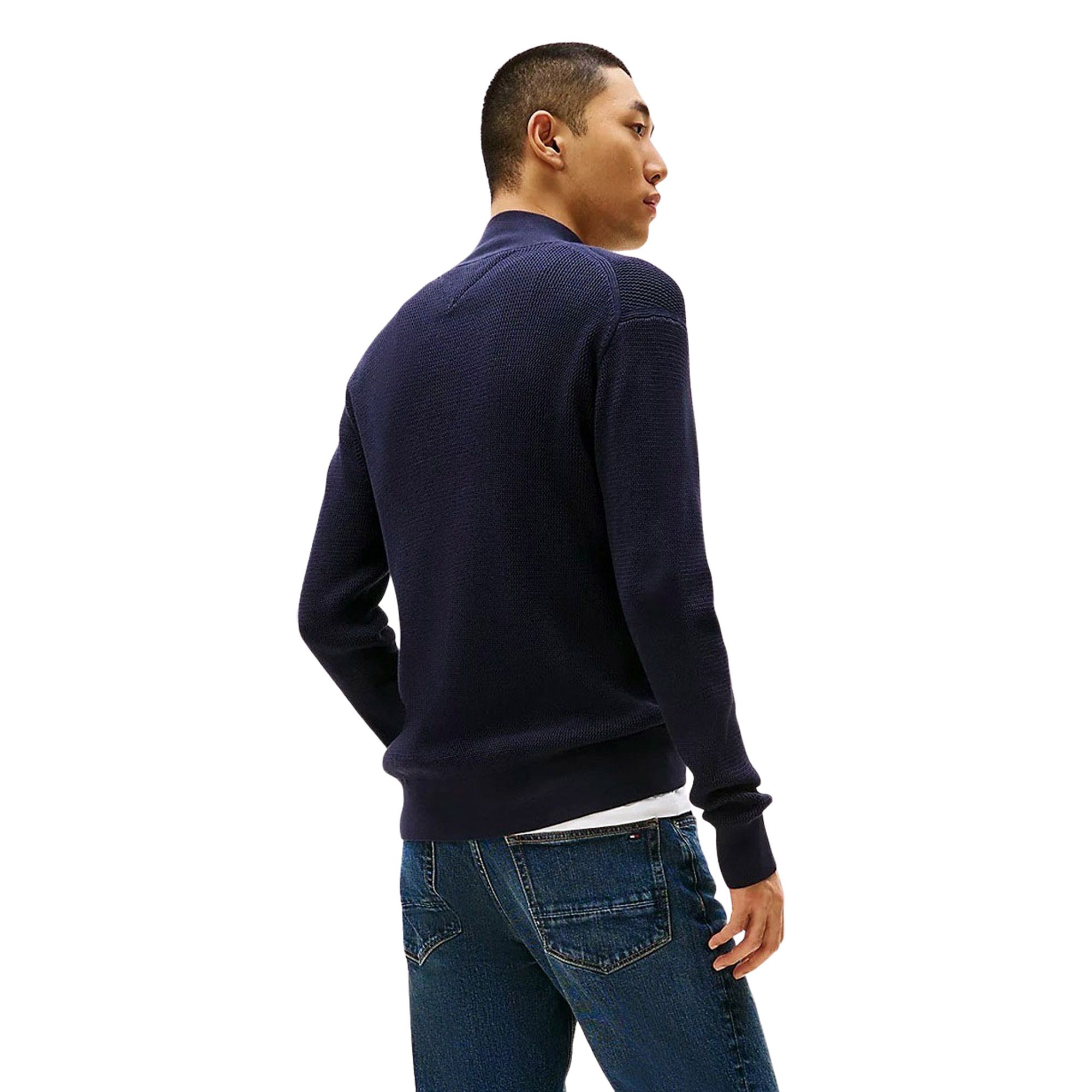 Tommy Hilfiger Textured Quarter Zip Sweater Heren