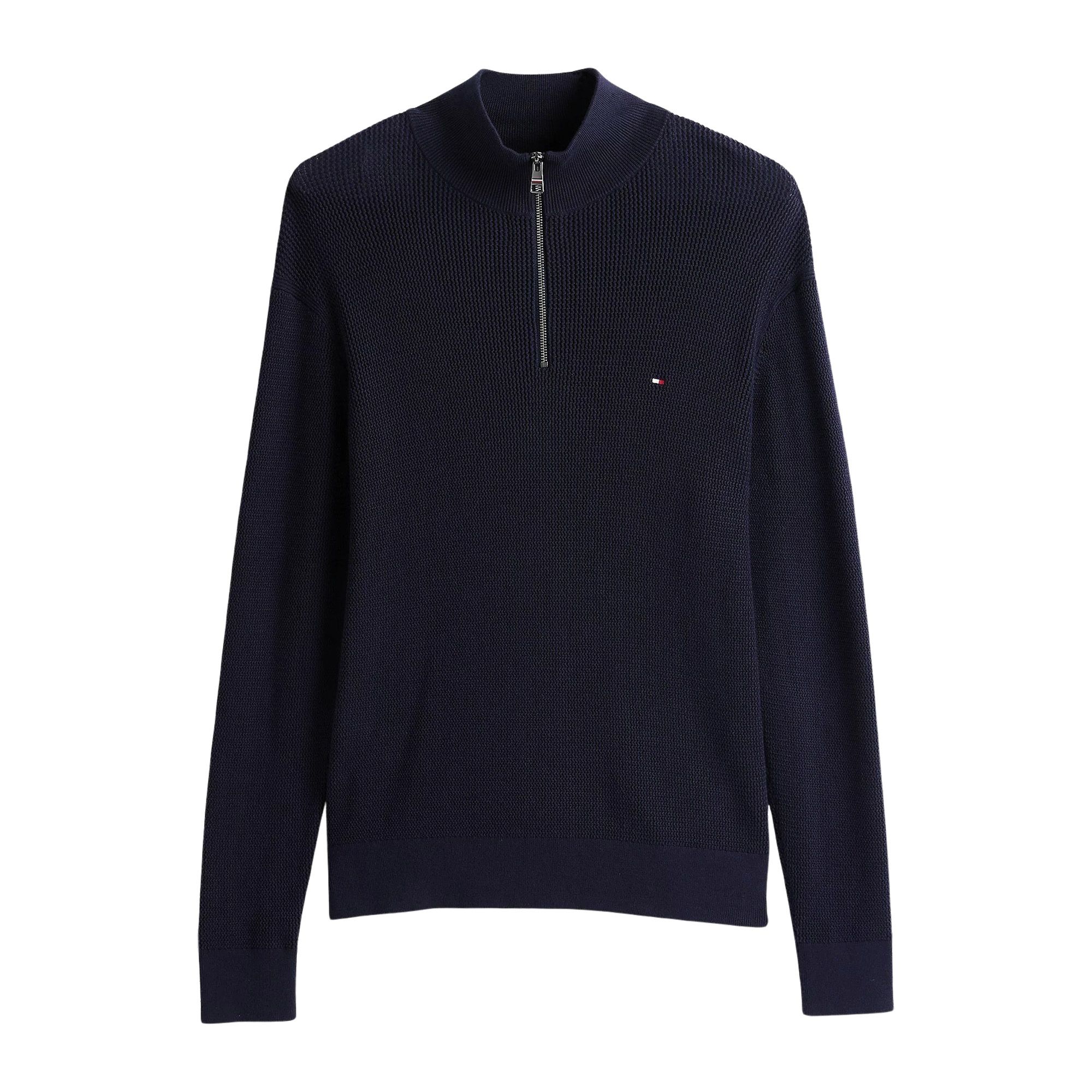 Tommy Hilfiger Textured Quarter Zip Sweater Heren