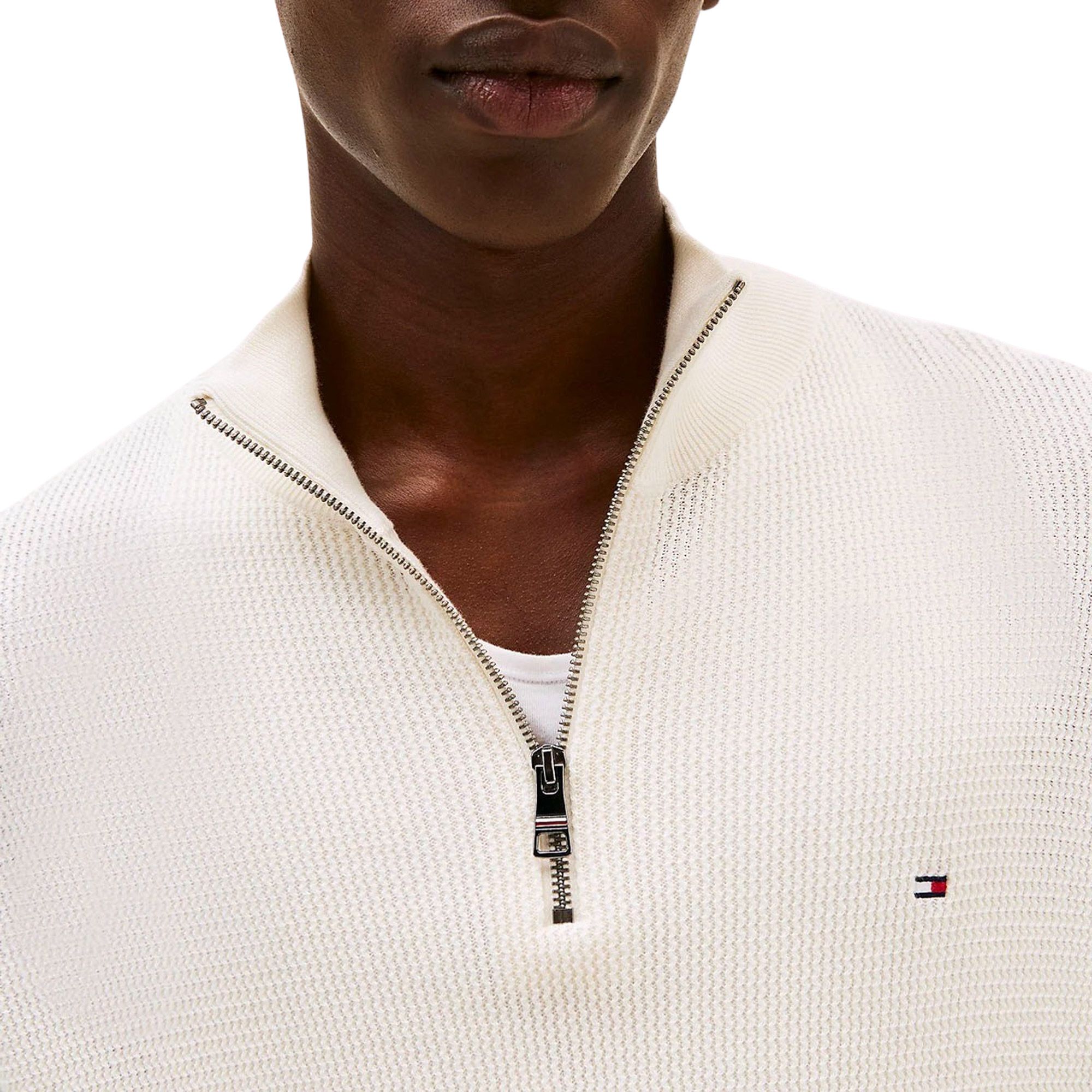 Tommy Hilfiger Textured Quarter Zip Pullover Herren