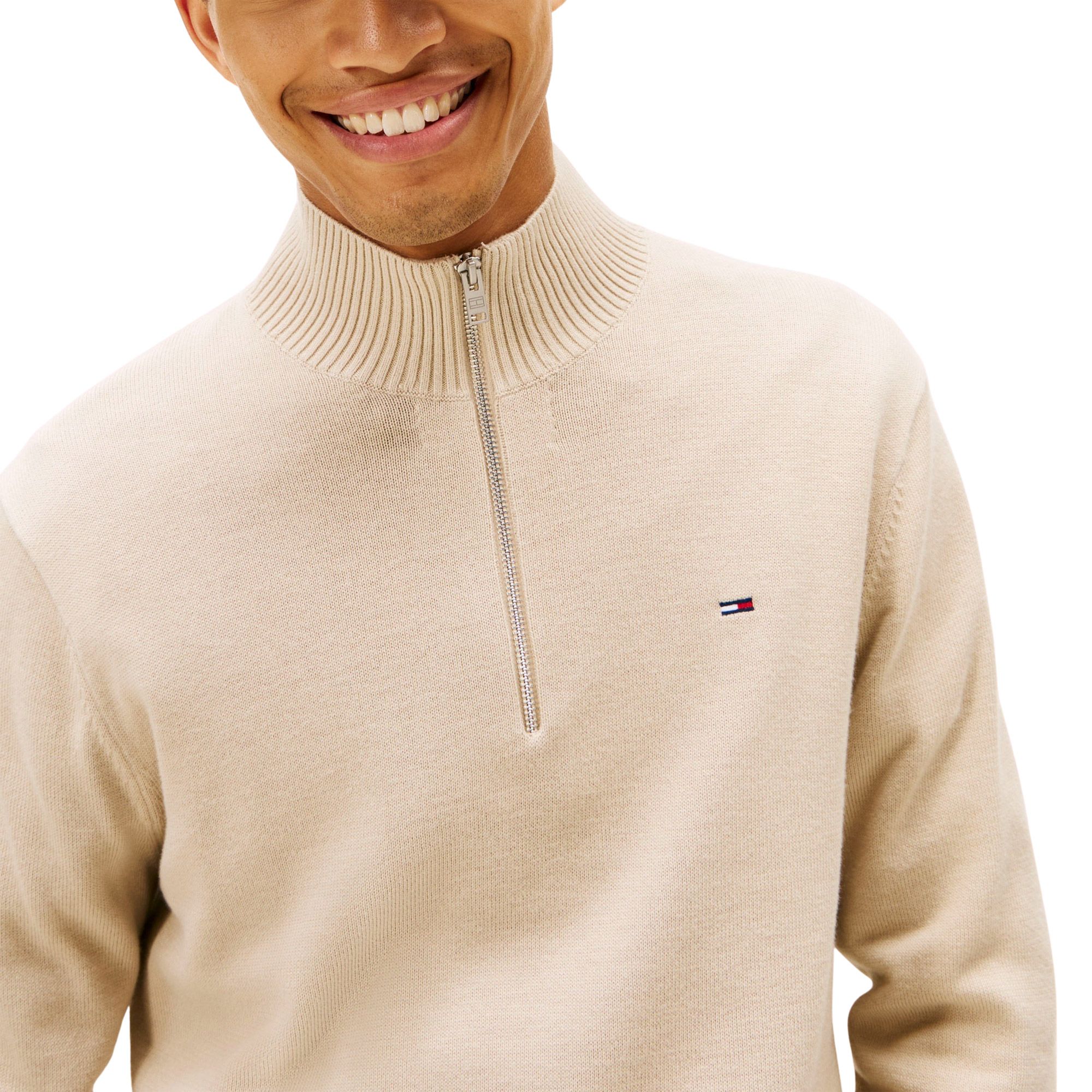 Tommy Hilfiger Flag Quarter-Zip Sweater Heren