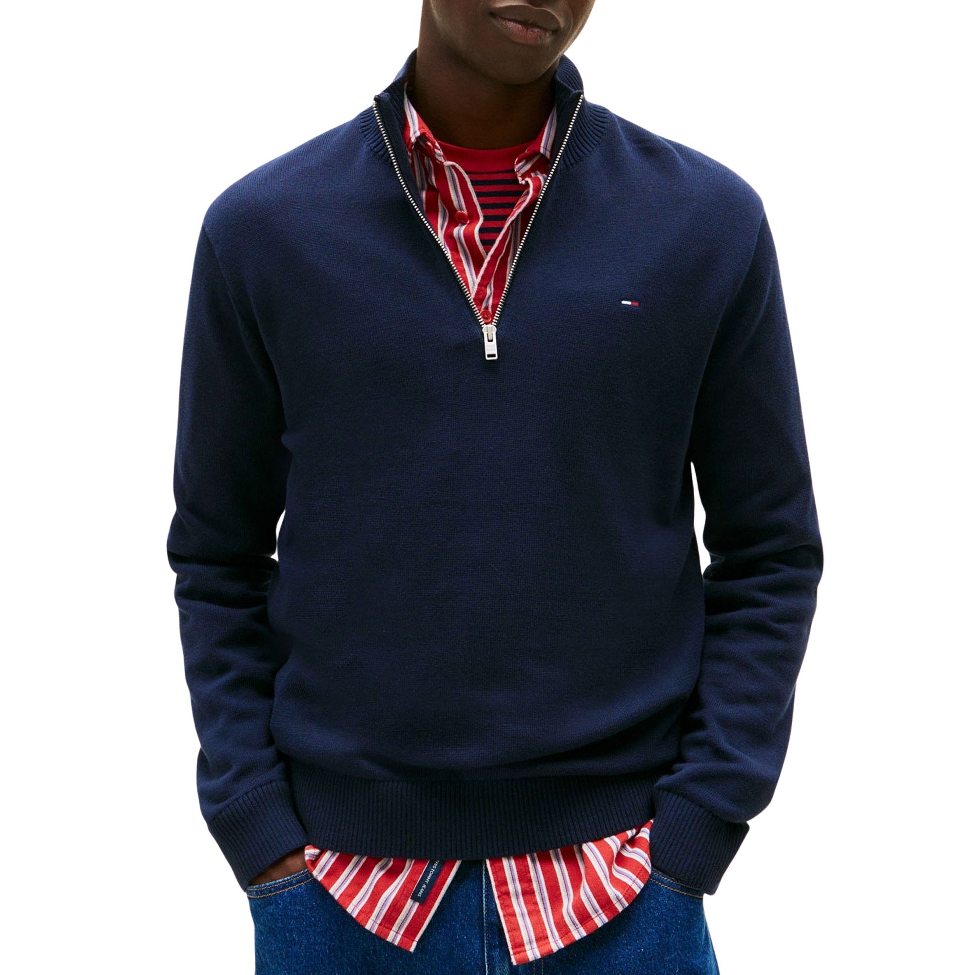 Tommy Hilfiger Flag Quarter-Zip Sweater Heren