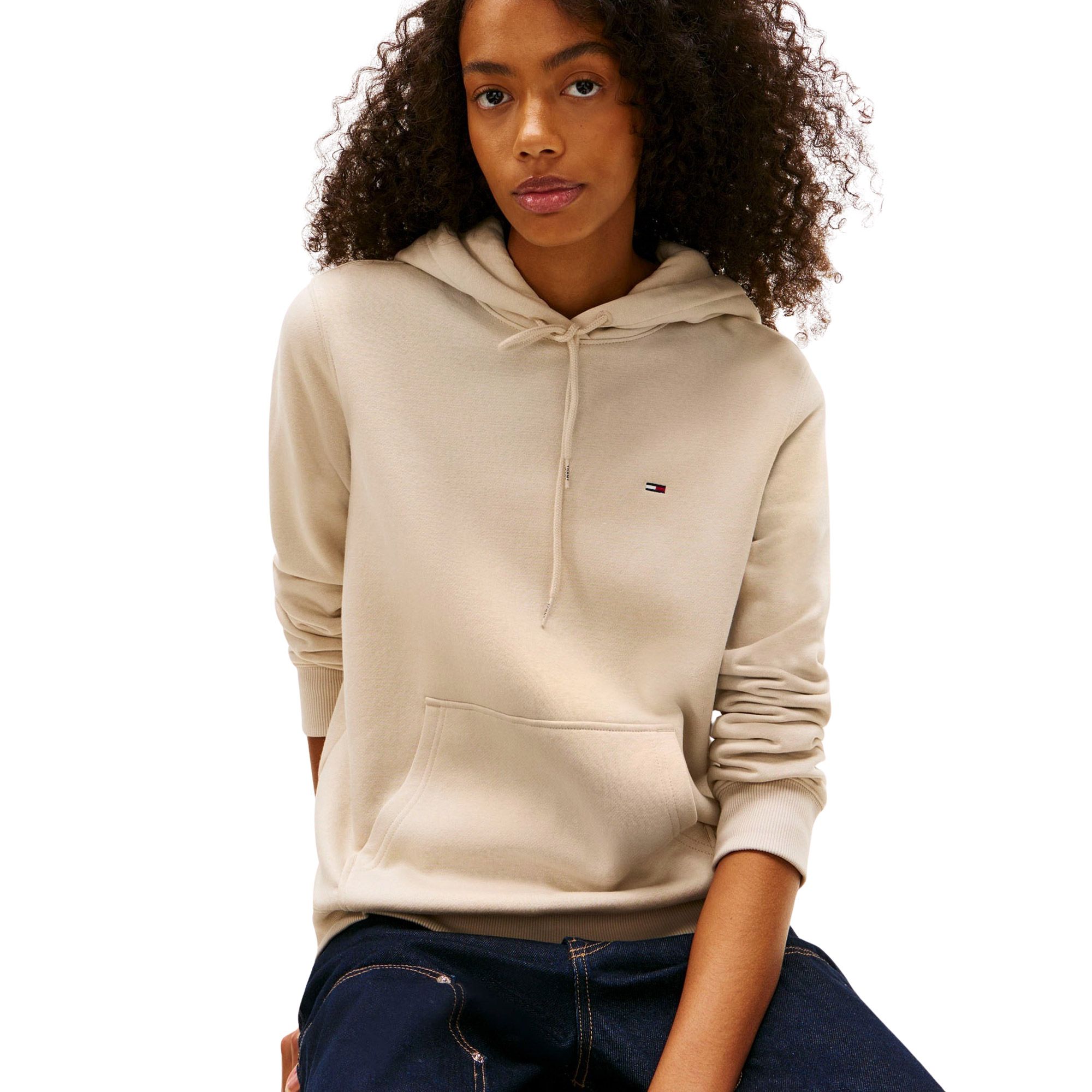 Tommy Hilfiger Regular Small Flag Logo Hoodie Dames