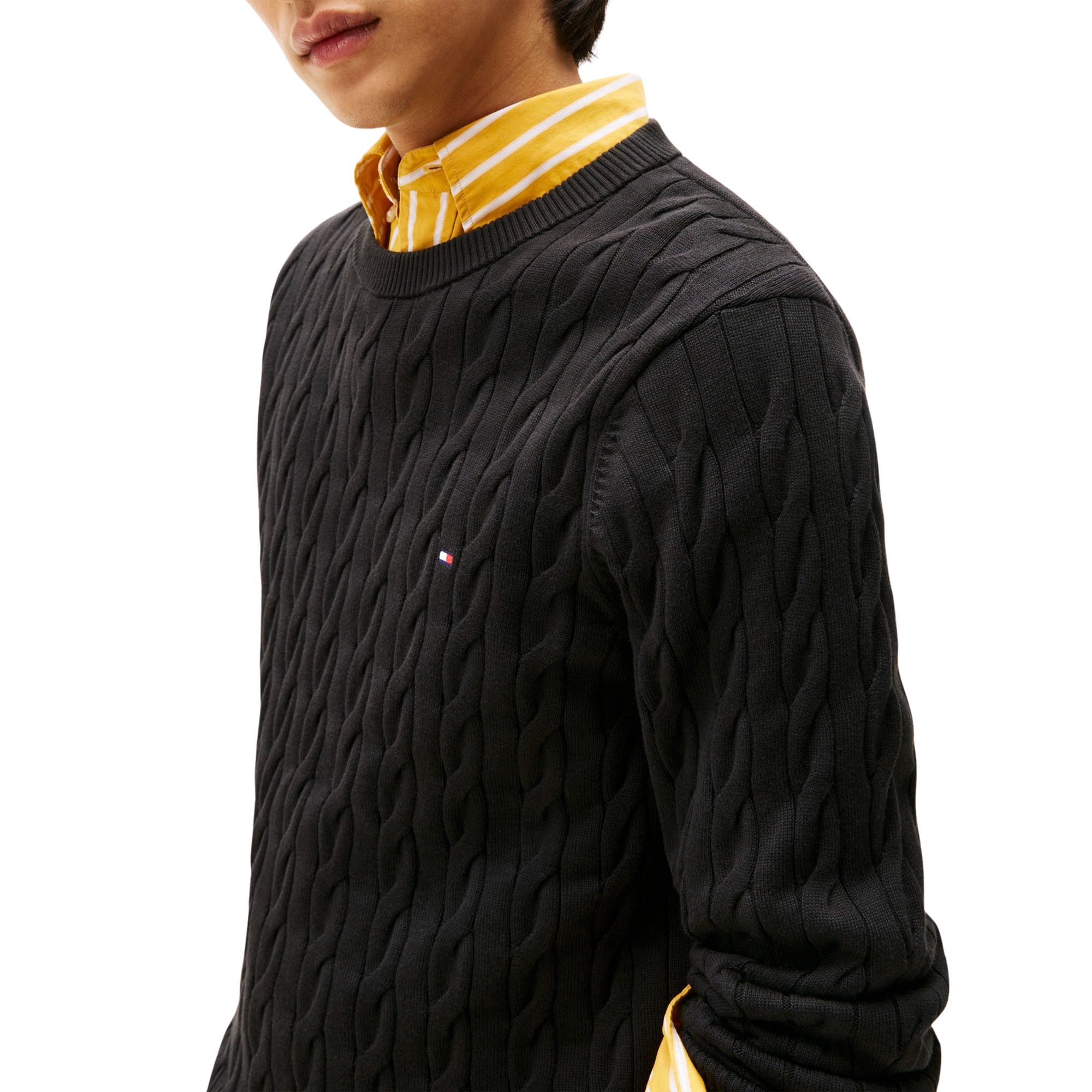 Tommy Hilfiger Classic Cotton Cable Crew Sweater Heren