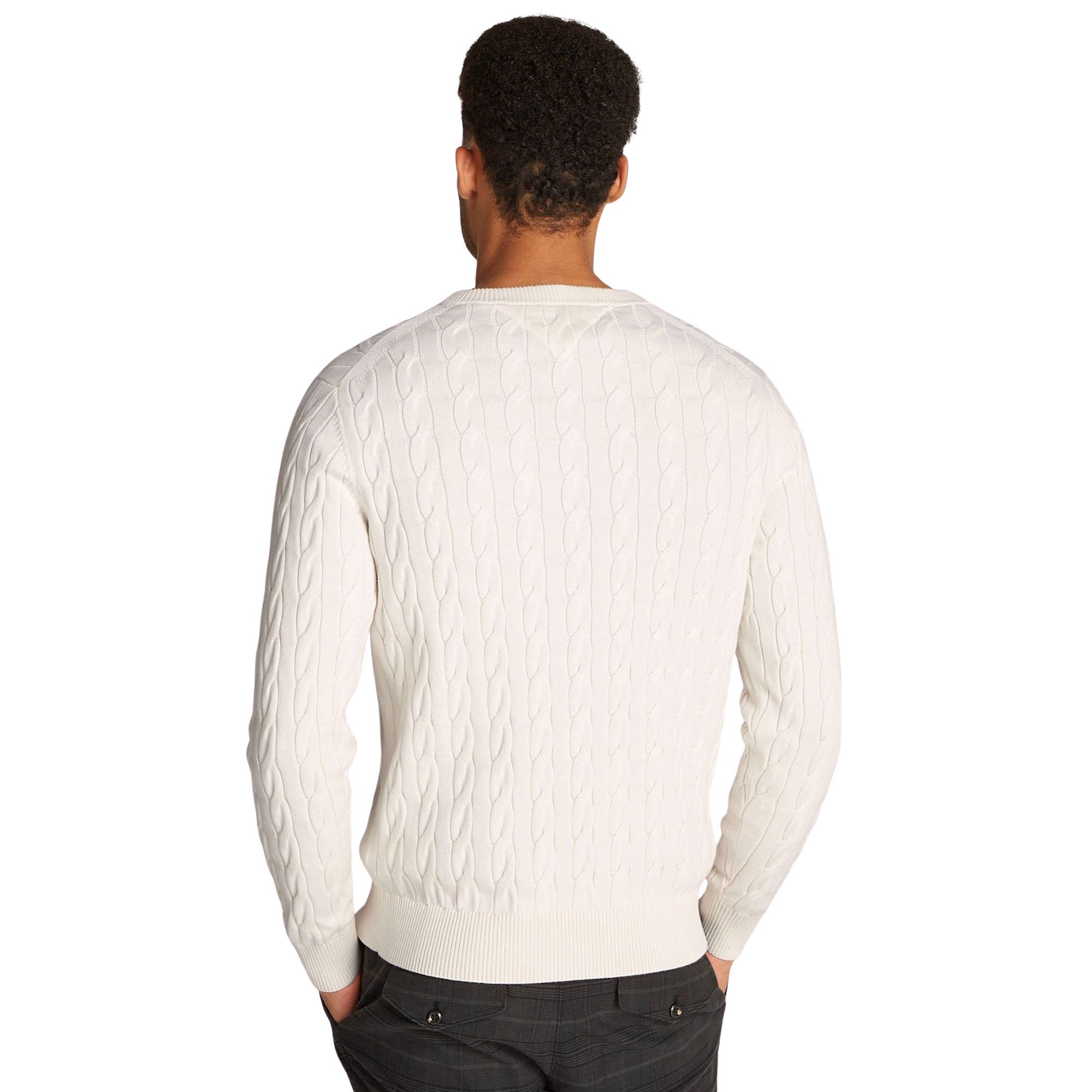 Tommy Hilfiger Classic Cotton Cable Crew Sweater Heren