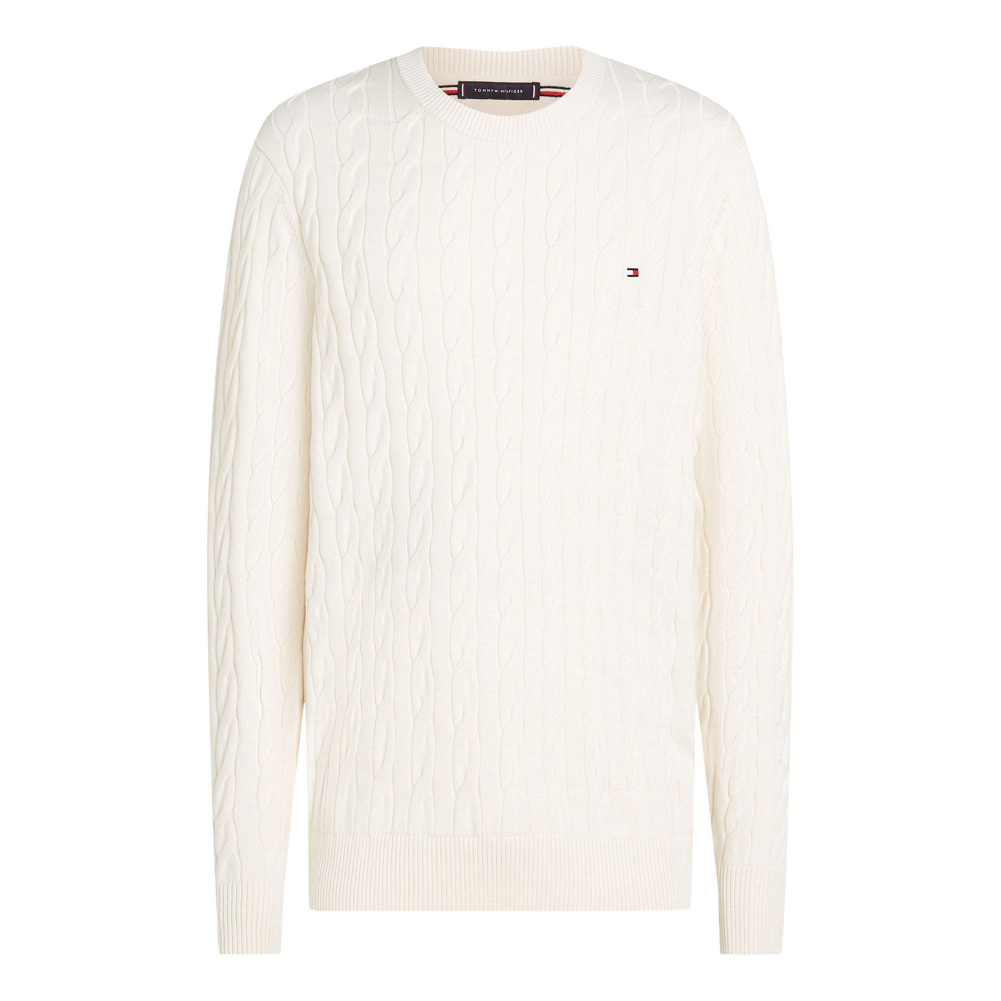Tommy Hilfiger Classic Cotton Cable Crew Sweater Heren