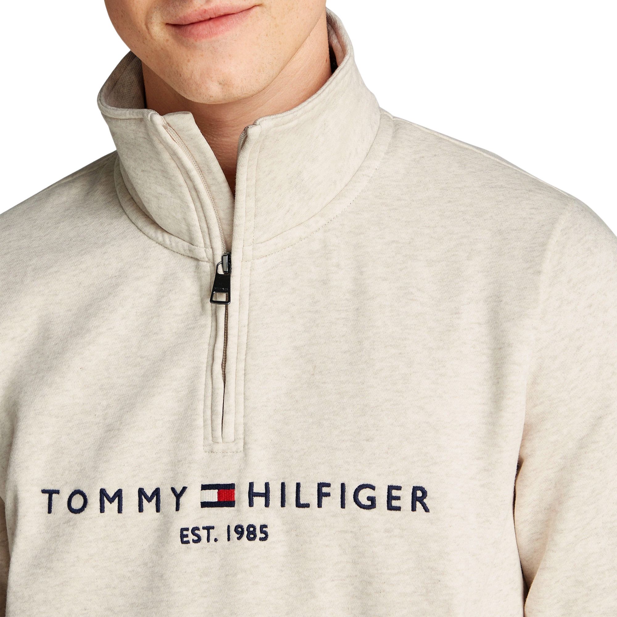 Tommy Hilfiger Logo Mock Neck Sweater Heren