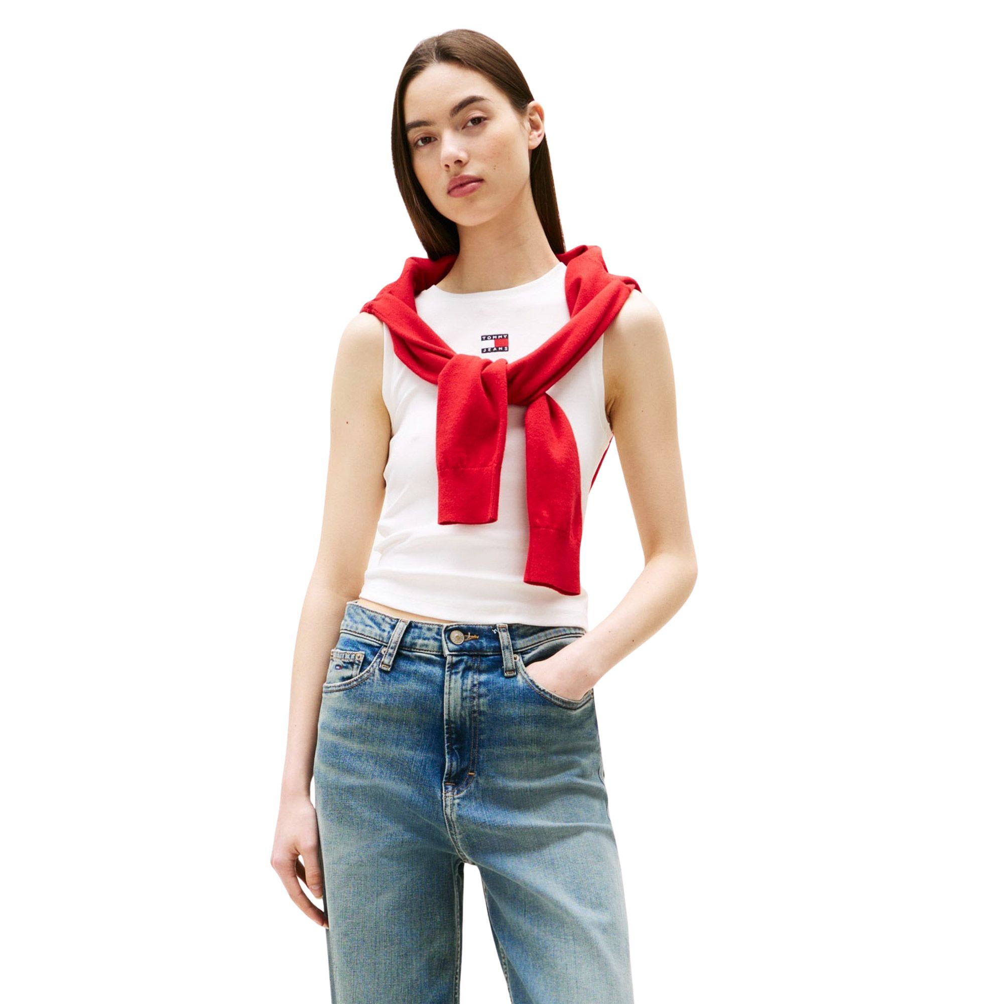 Tommy Hilfiger Slim Badge Tanktop Dames