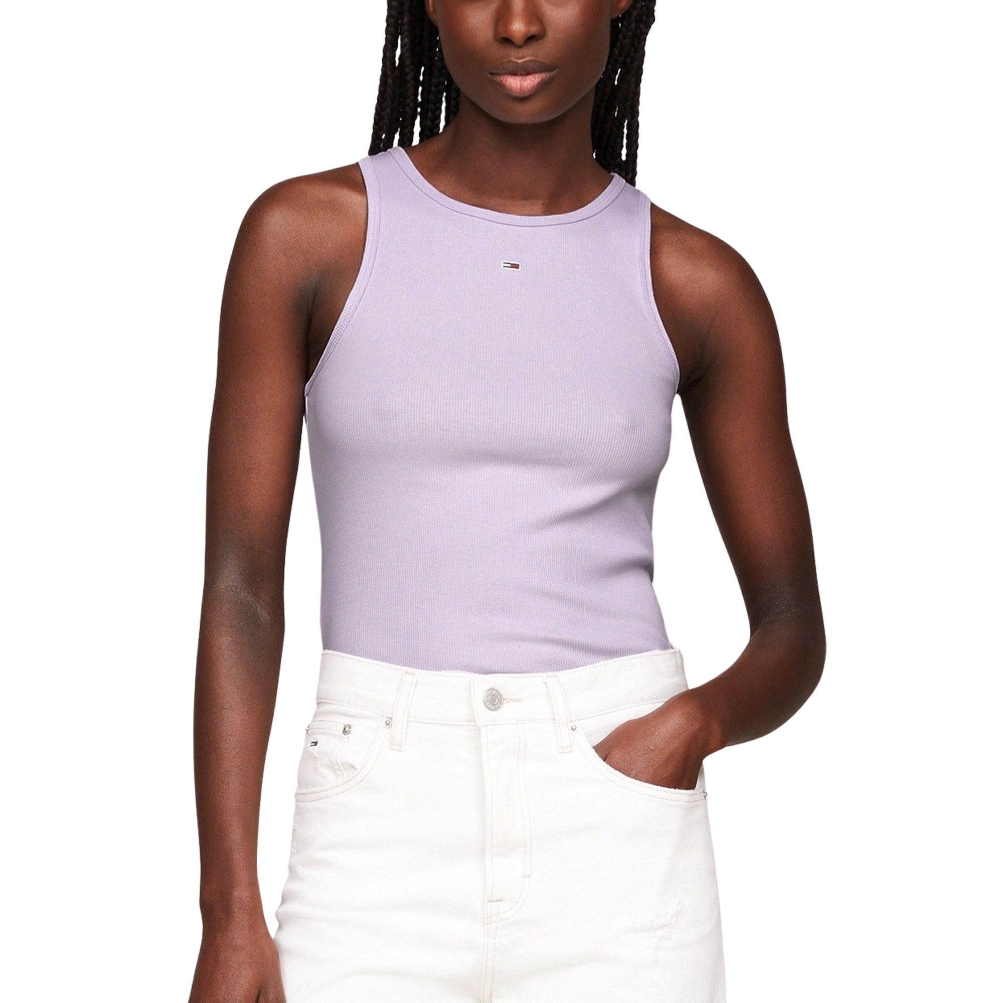 Tommy Hilfiger Essential Slim Rib-Knit Tanktop Damen | Plutosport 