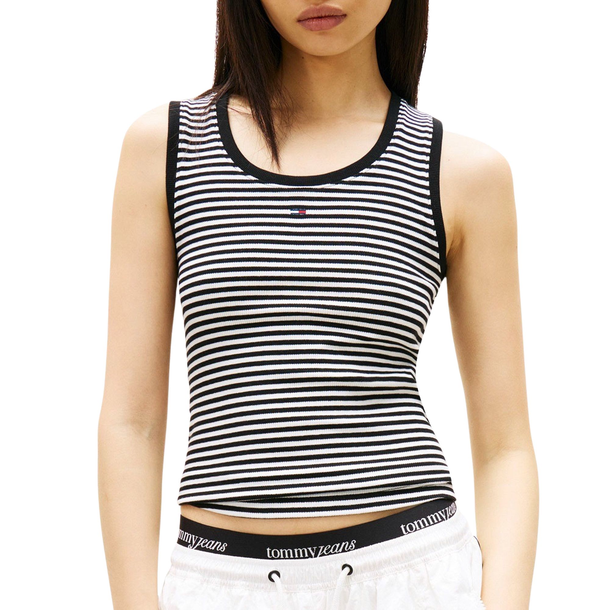 Tommy Hilfiger Essential Ribbed Flag Embroidery Slim Tanktop Dames