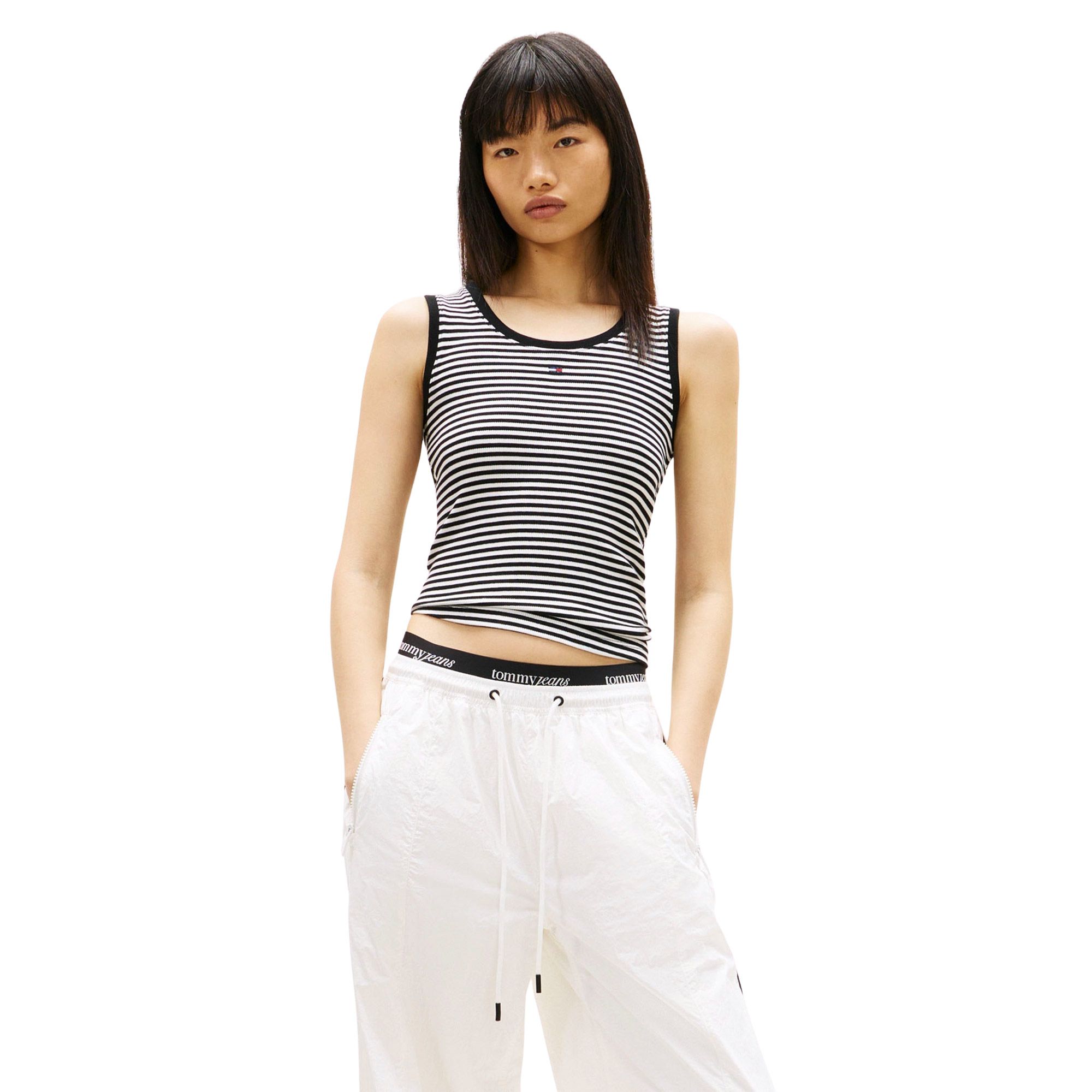 Tommy Hilfiger Essential Ribbed Flag Embroidery Slim Tanktop Dames