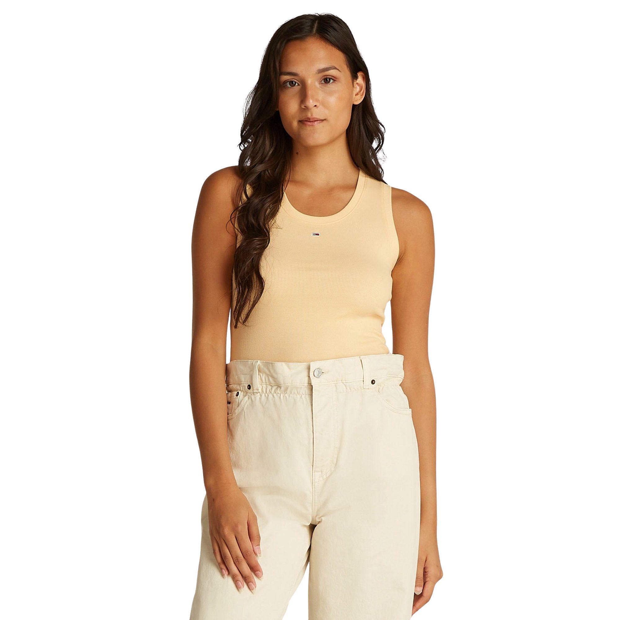 Débardeur Tommy Hilfiger Essential Ribbed Flag Embroidery Slim Femmes