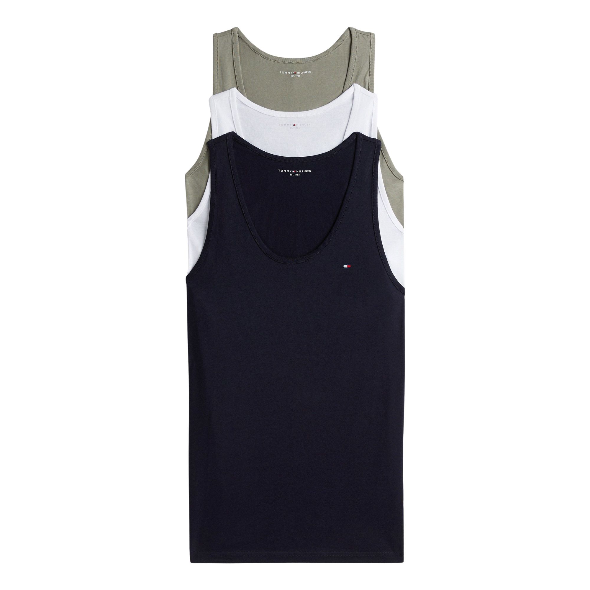 Tommy Hilfiger Signature Jersey Tanktop Heren (3-pack)