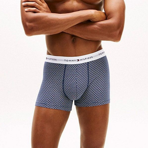 Tommy Hilfiger Signature Print Logo Waistband Trunks Boxershorts Herren (7-pack)