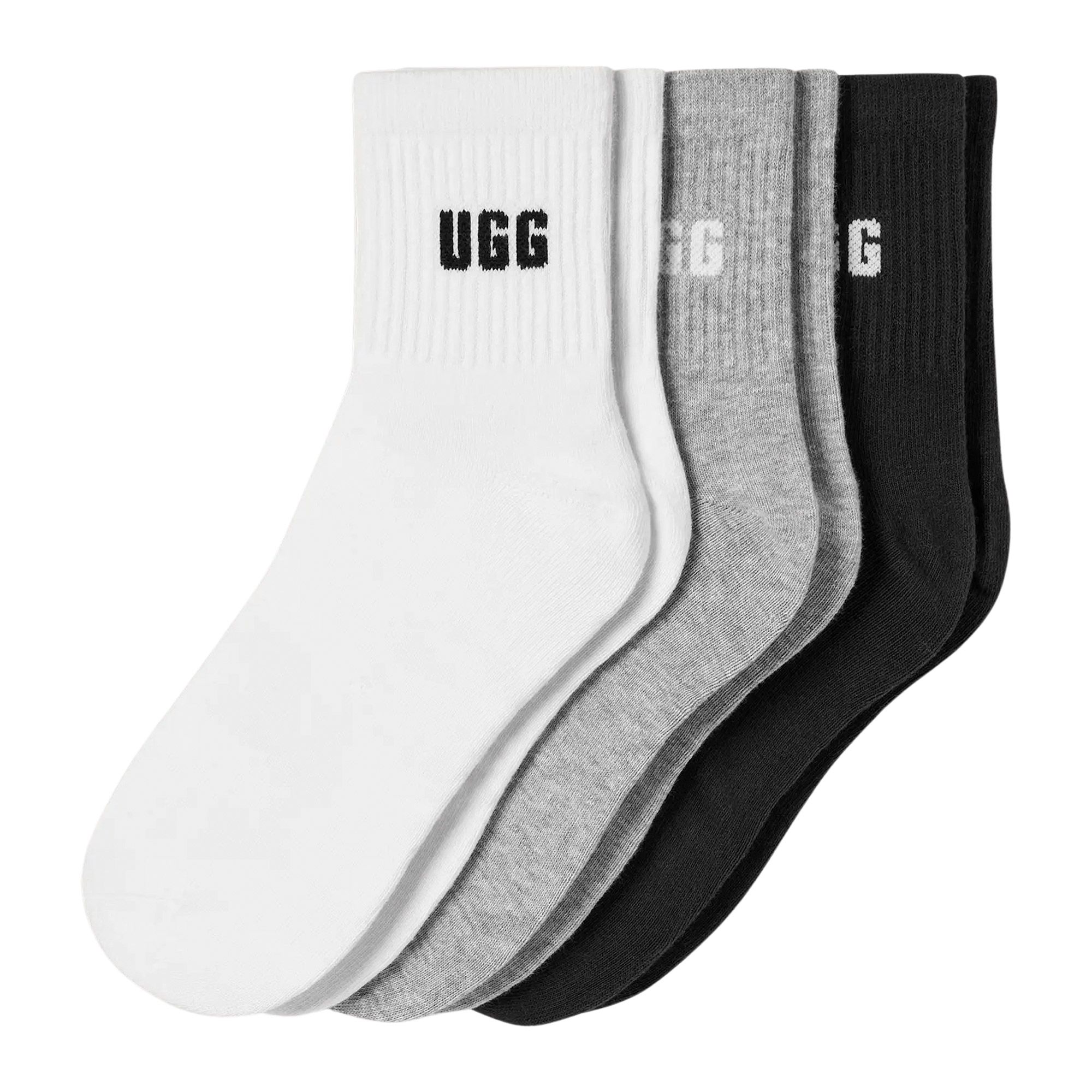 UGG Quinlin Logo Quarter Sokken Dames (3-pack)