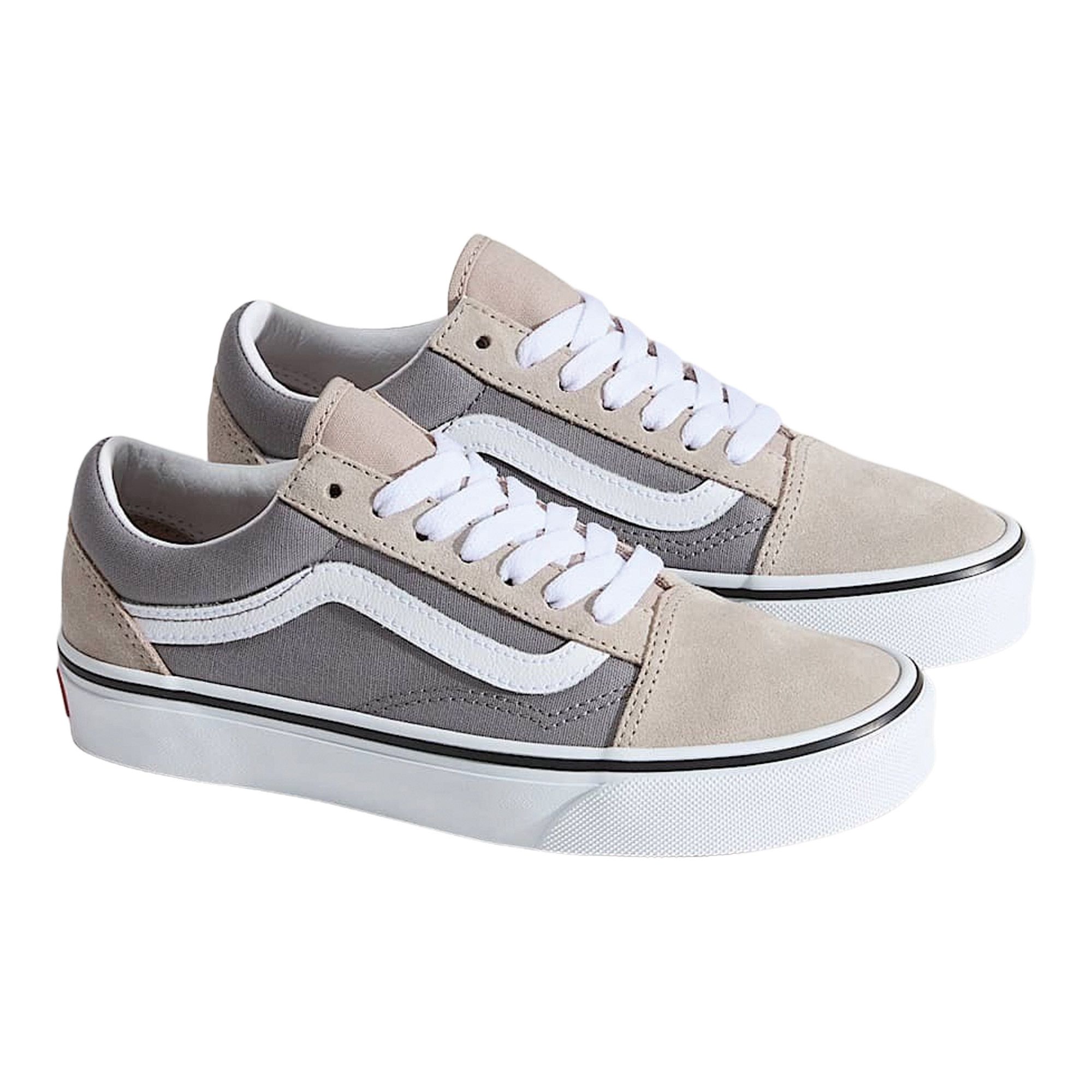 Vans Old Skool damessneaker grijs, beige en wit