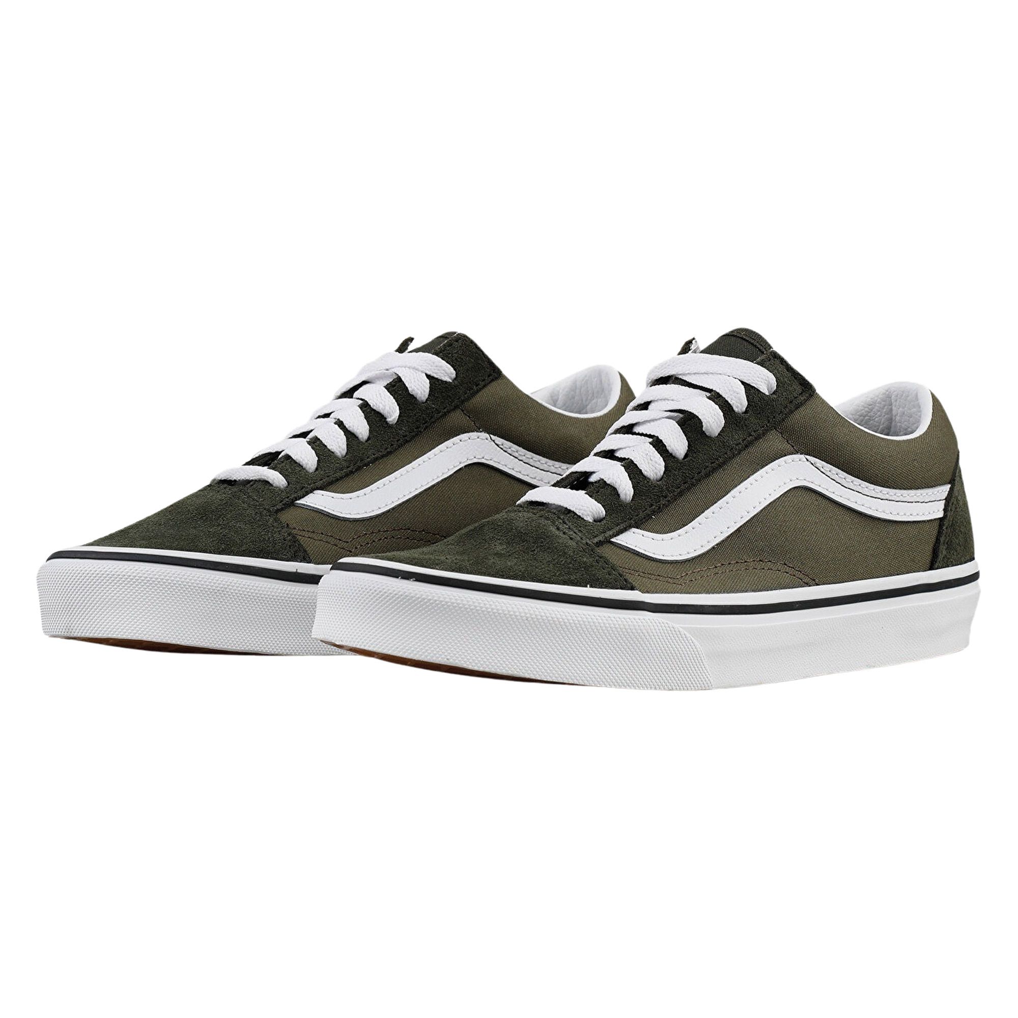 Vans Old Skool damessneaker groen en wit