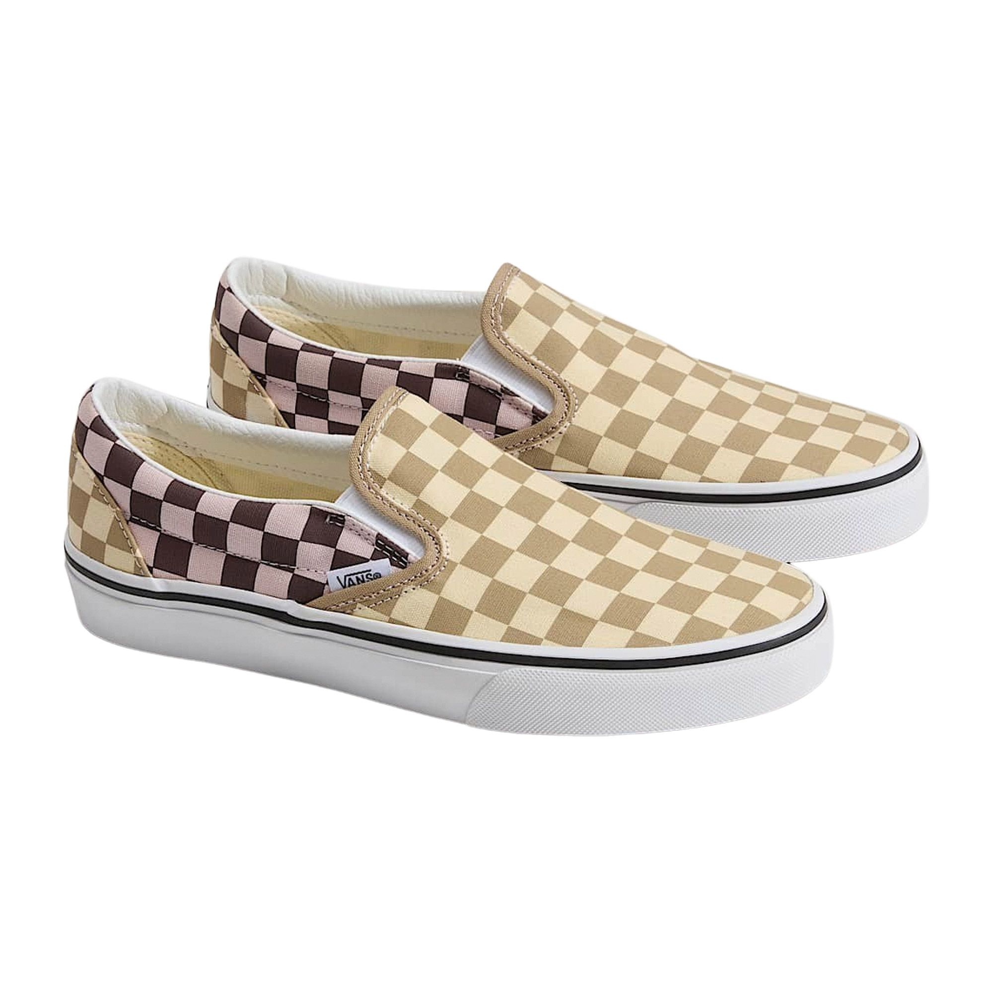 Vans Classic Slip-On Checkerboard Mushroom Sneakers Senior