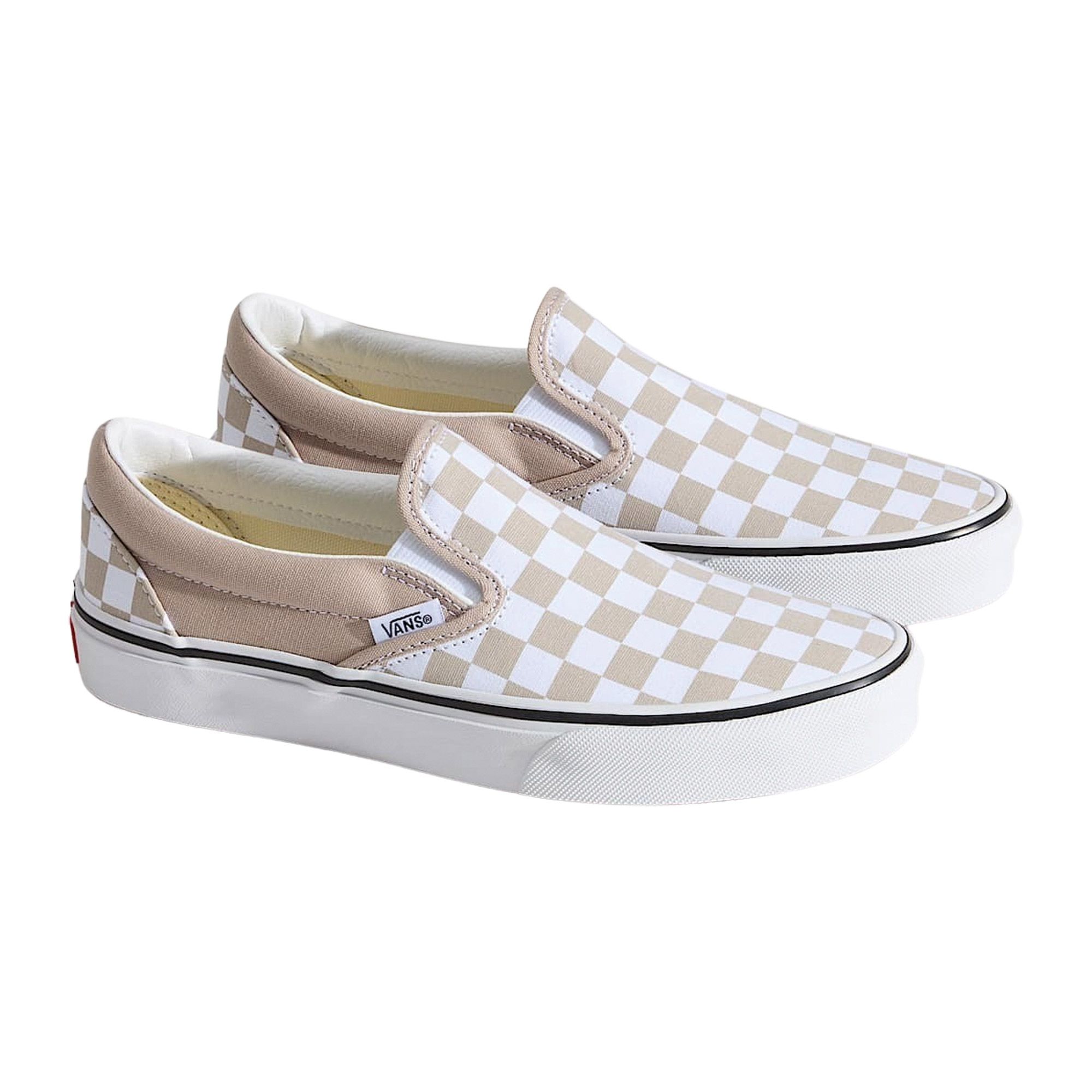 Vans Classic Slip-On Checkerboard Mushroom Sneakers Senior
