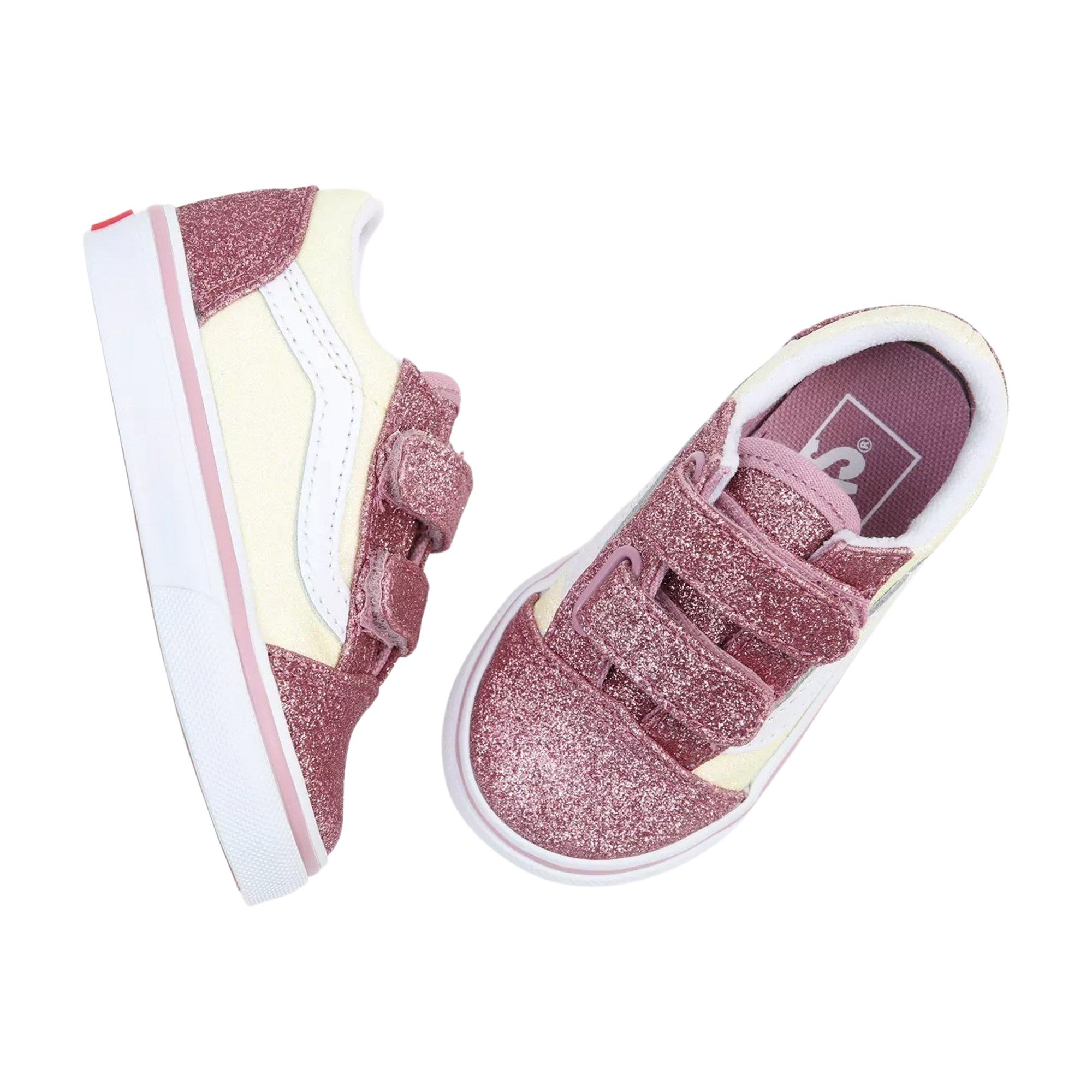 Baskets Vans Old Skool V Glitter Two Tone Enfants