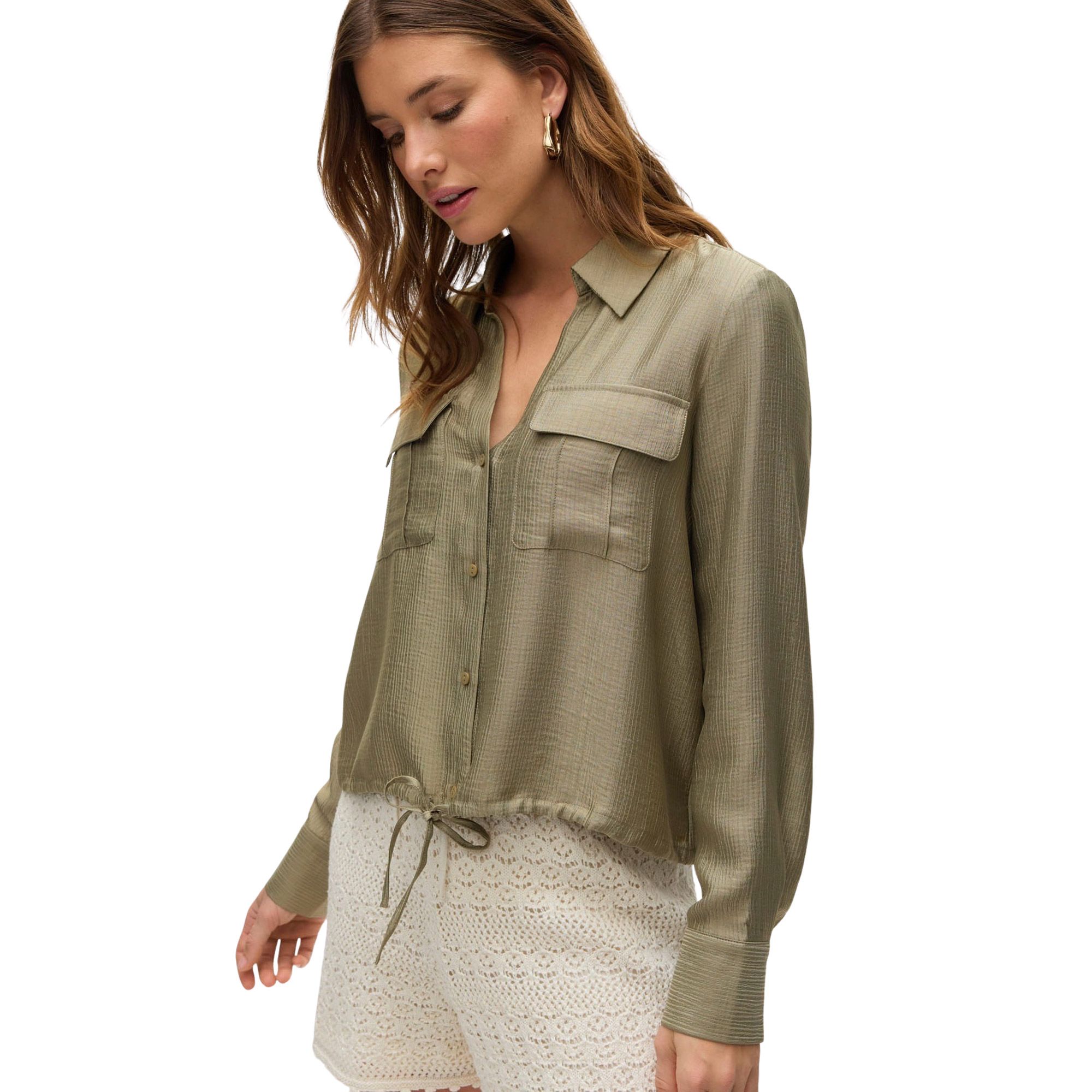 Vero Moda Toma LS Tie Woven Shirt Dames