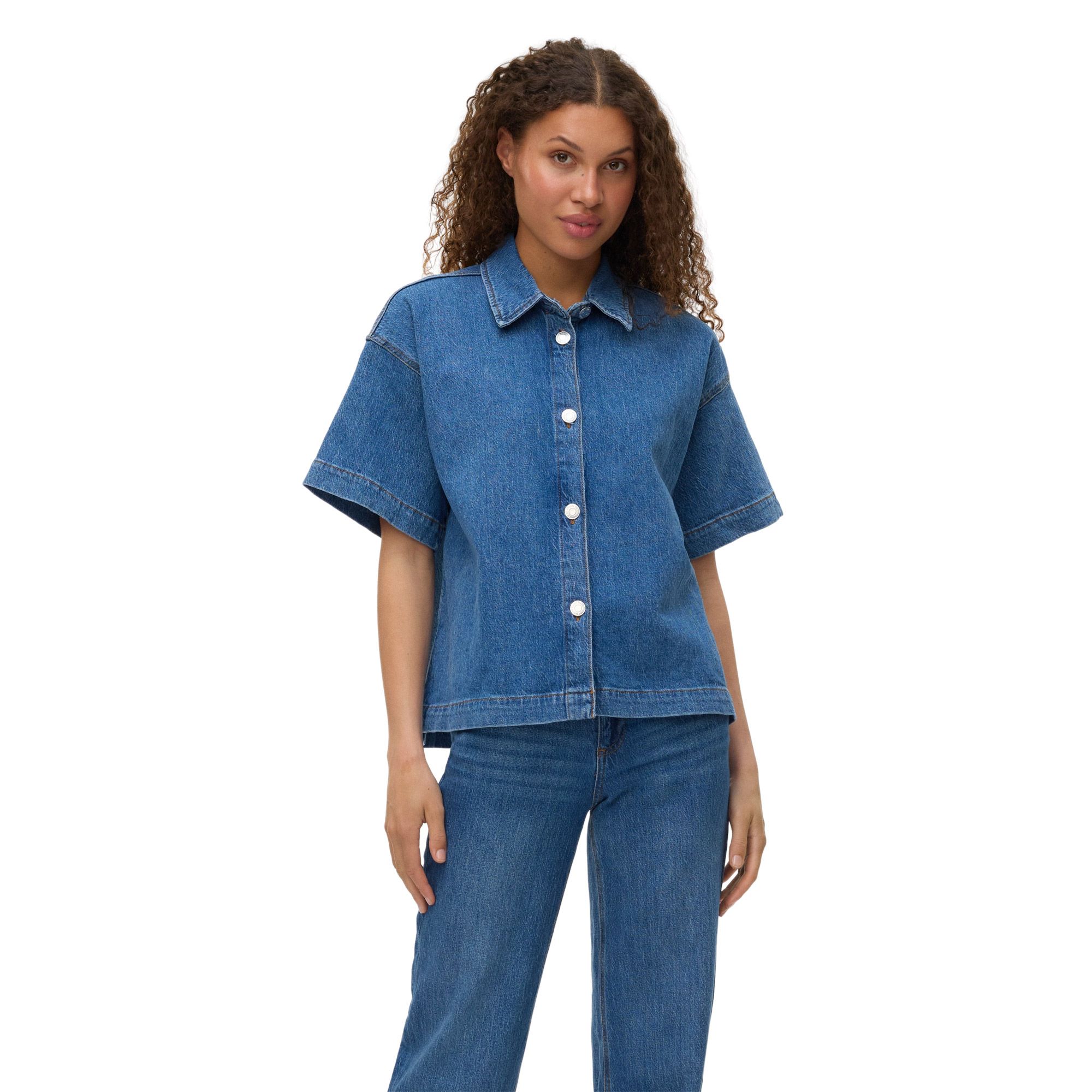 Vero Moda Tessa Loose Denim Blouse Dames