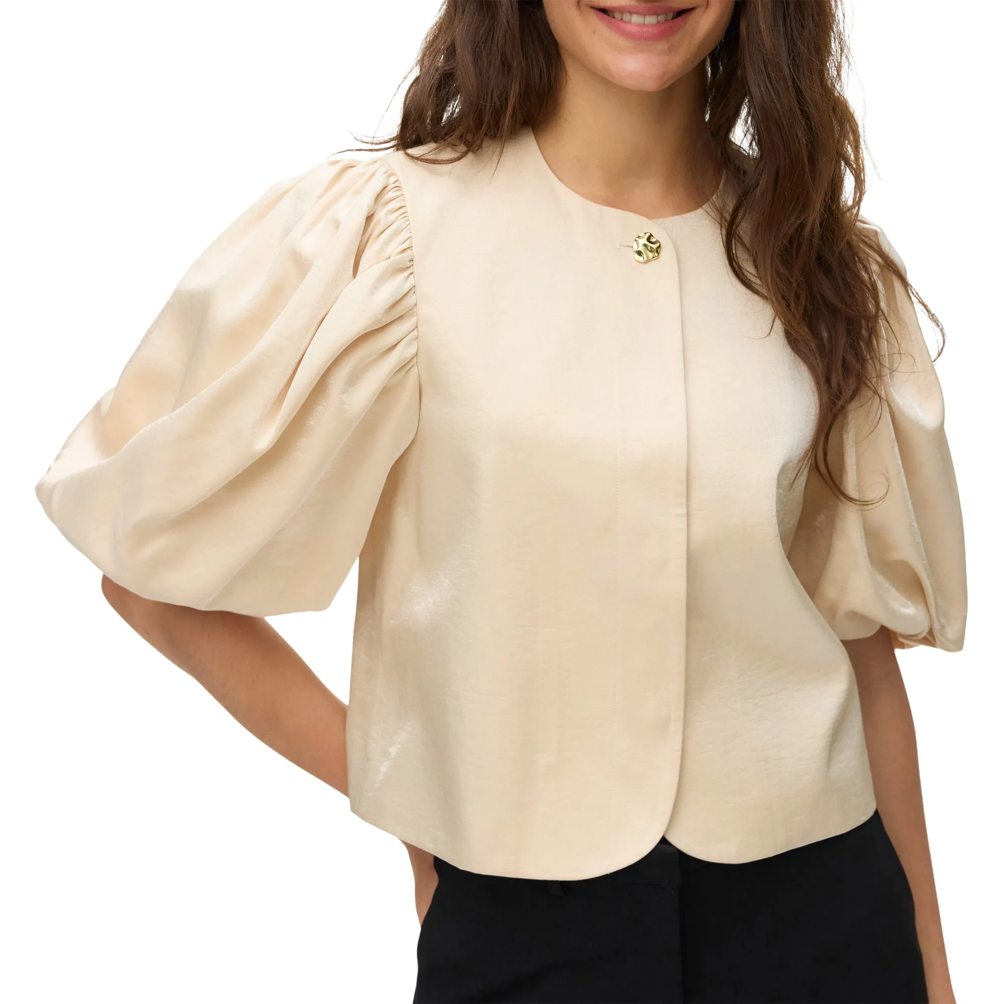 Vero Moda Liana 2/4 Shiny Short Blazer Dames