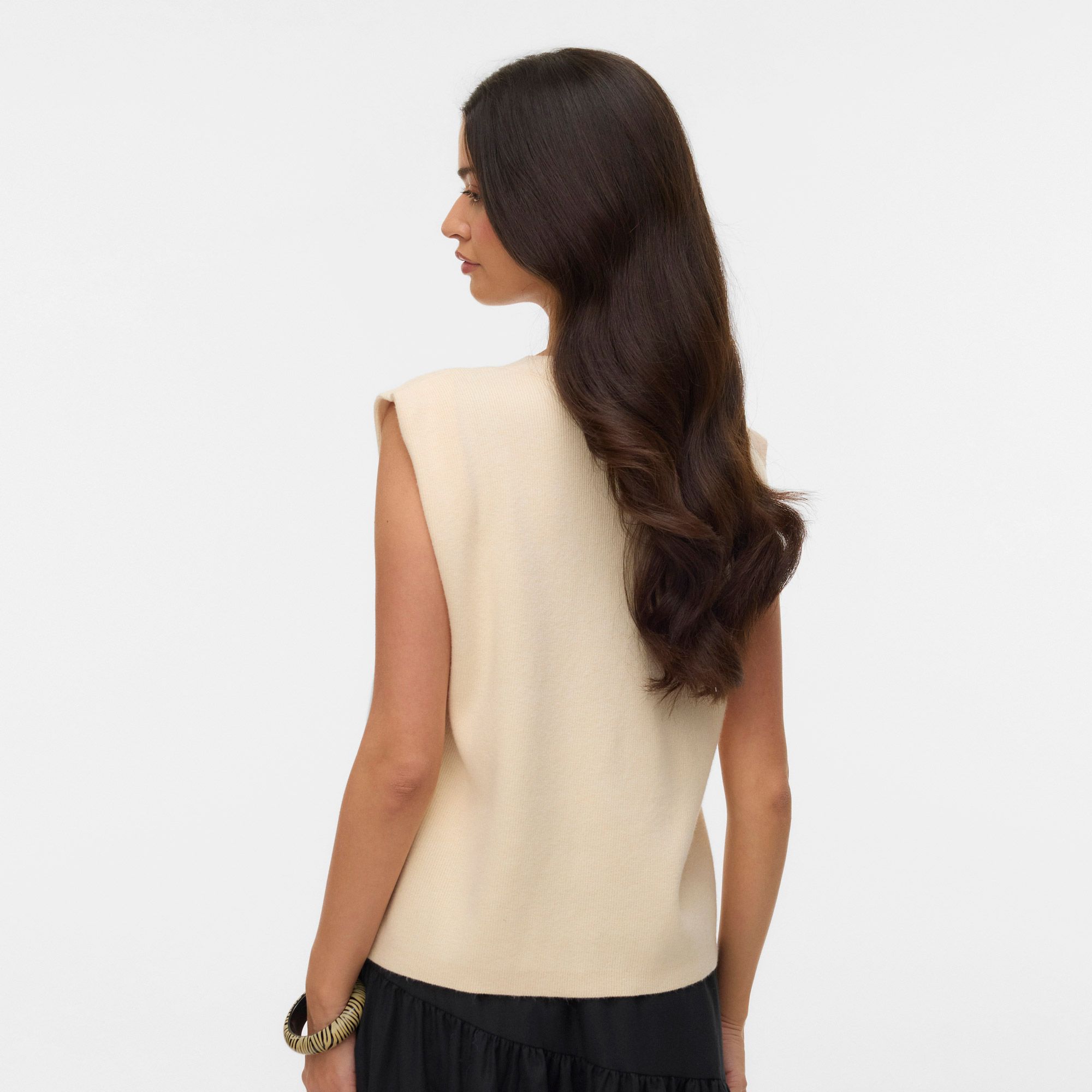 Vero Moda Gold Sleeveless Button Blouse Dames