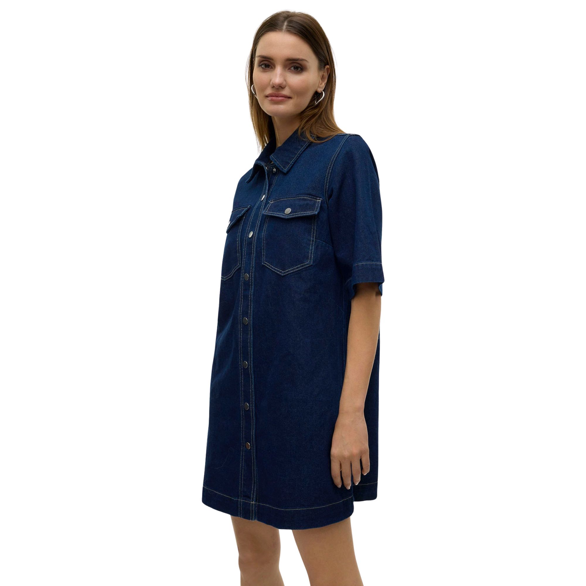 Vero Moda Fenja Denim Short Jurk Dames