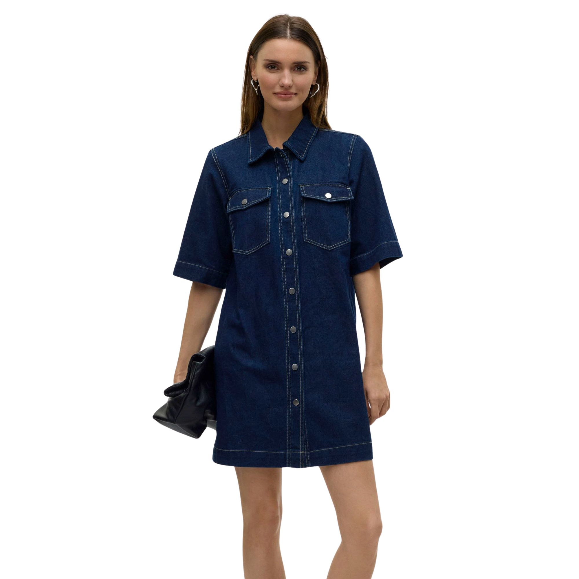 Vero Moda Fenja Denim Short Jurk Dames