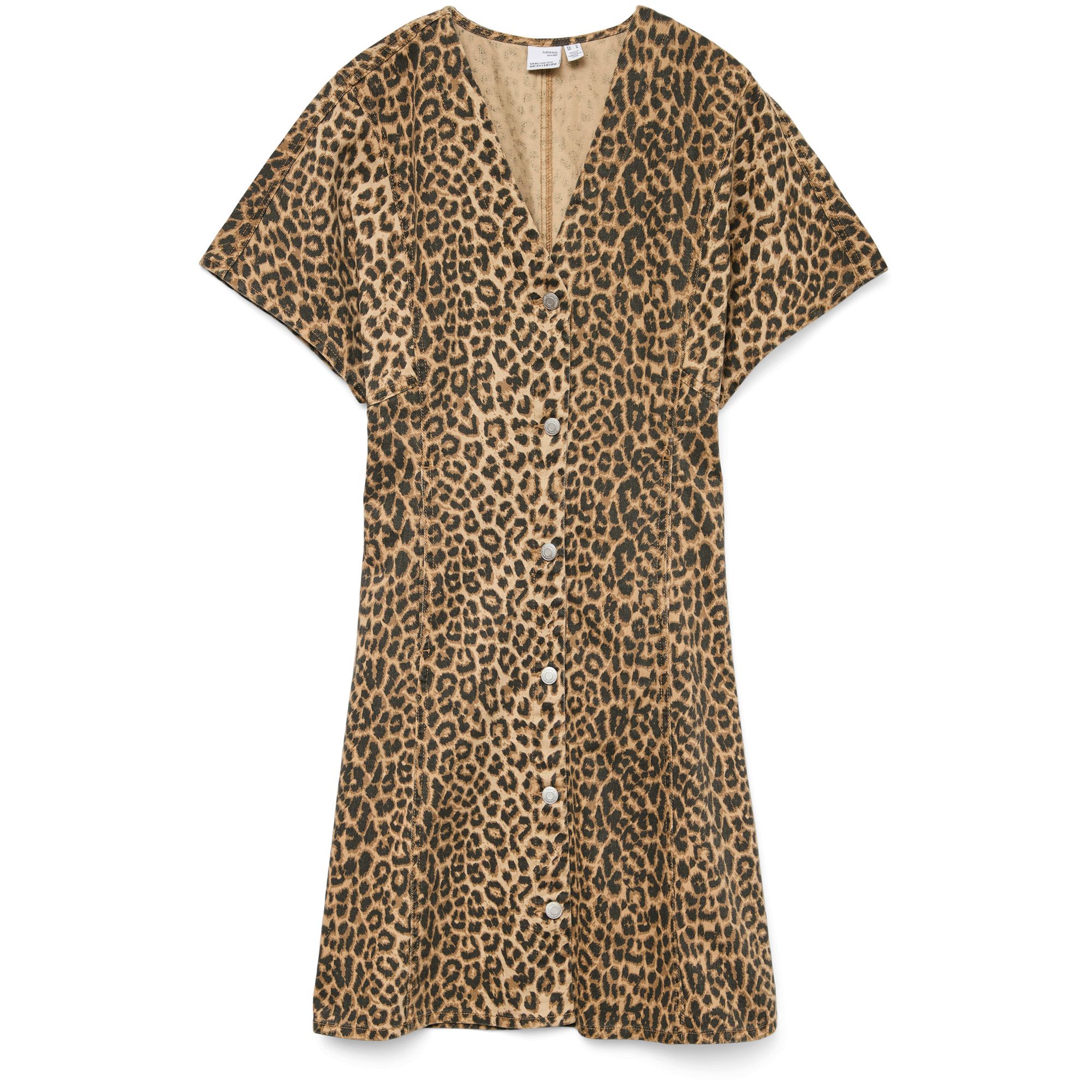 Vero Moda Penelope V-neck Denim Short Jurk Dames