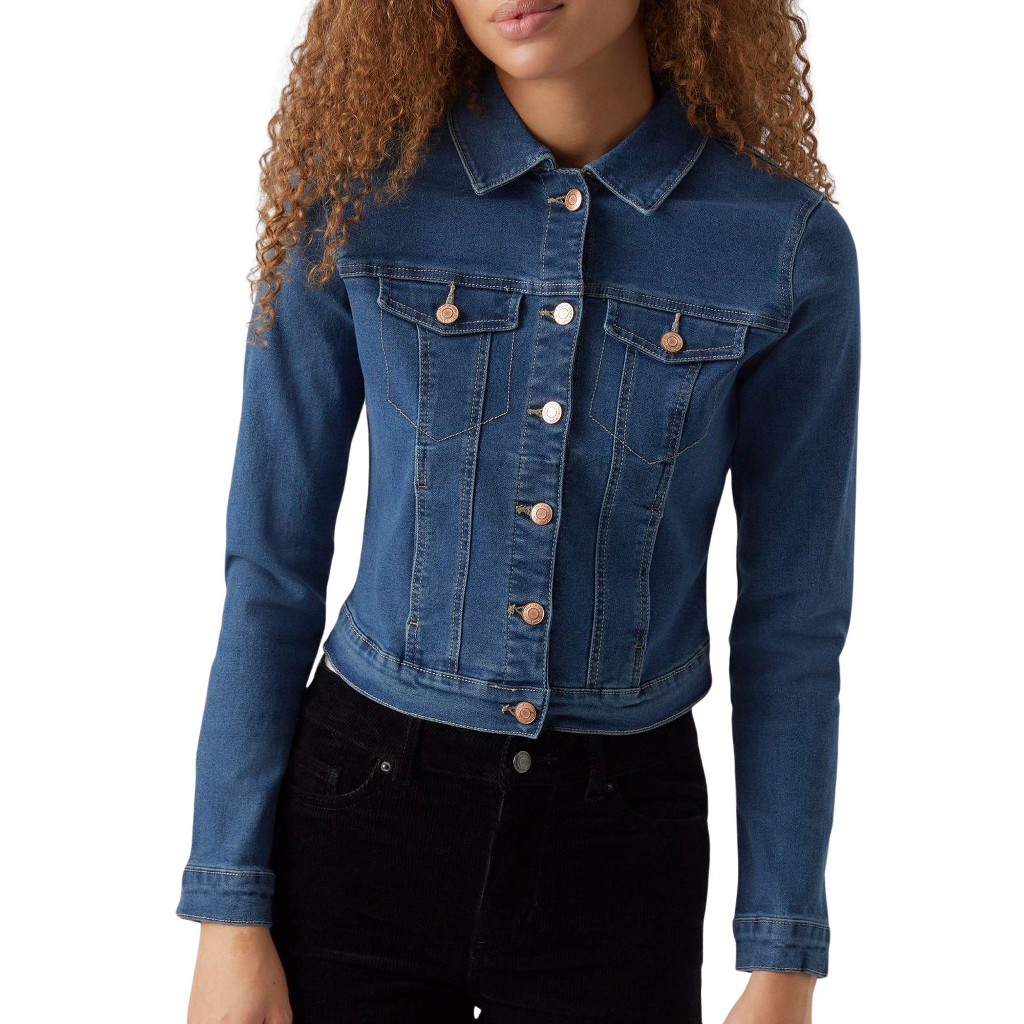 Veste Denim Luxe Femme – Amira Di Transilvania – Marron – Broderie Chevaux – Fait Main Italie