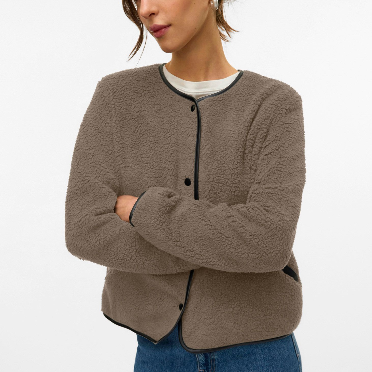 Vero Moda Candice Short Fleece Jas Dames