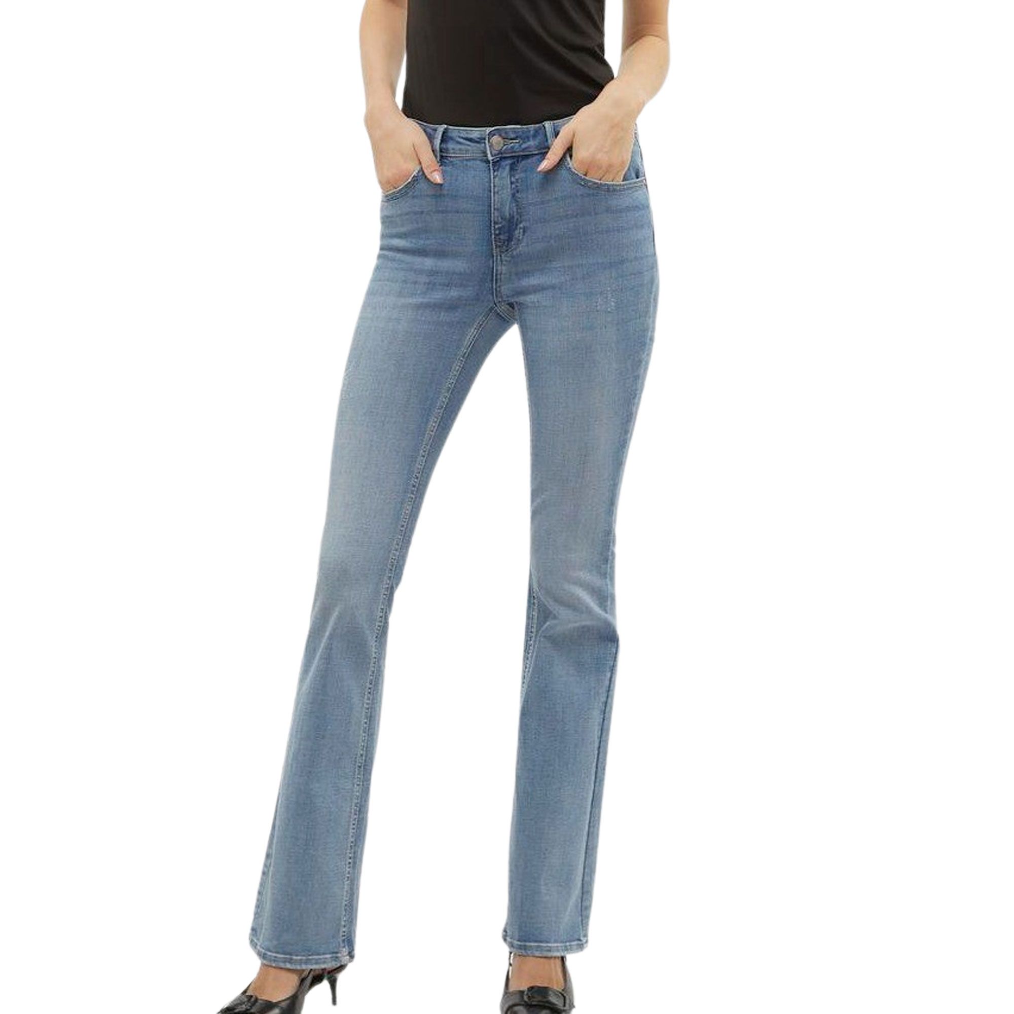 Vero Moda Flash Mid Rise Flared Jeans Dames