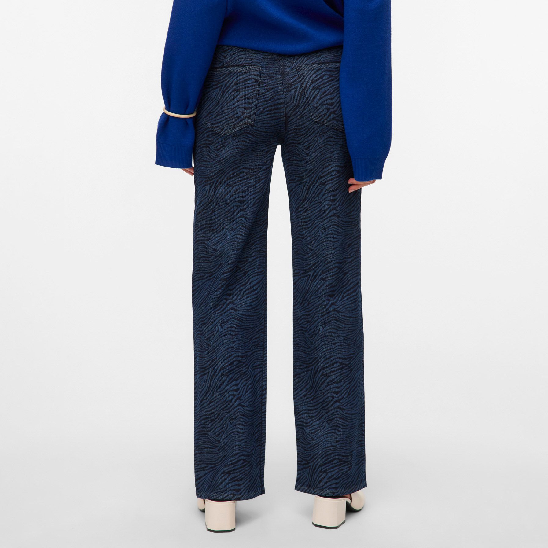 Vero Moda Tessa High Rise Wide Pattern Mix Jeans Dames