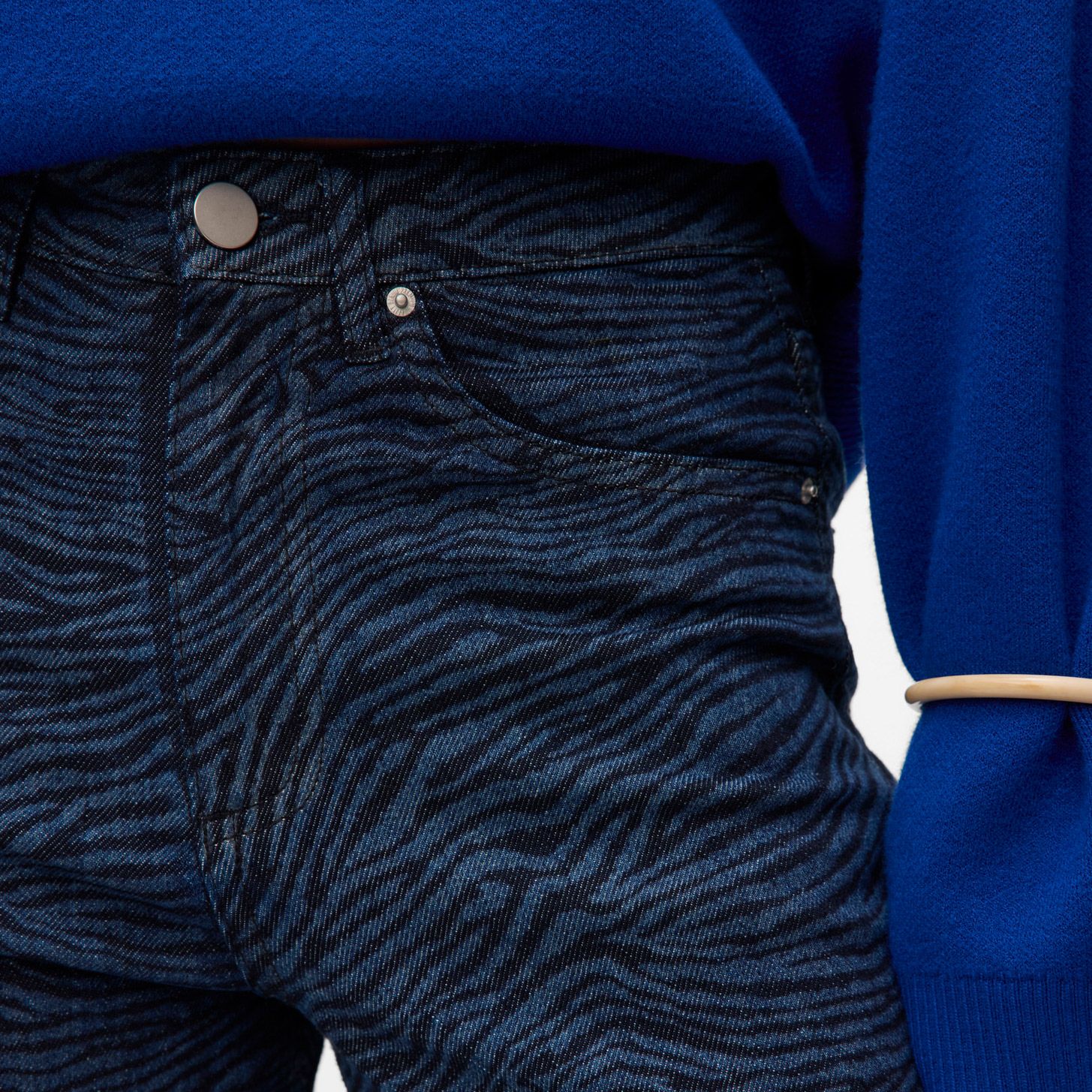 Vero Moda Tessa High Rise Wide Pattern Mix Jeans Dames