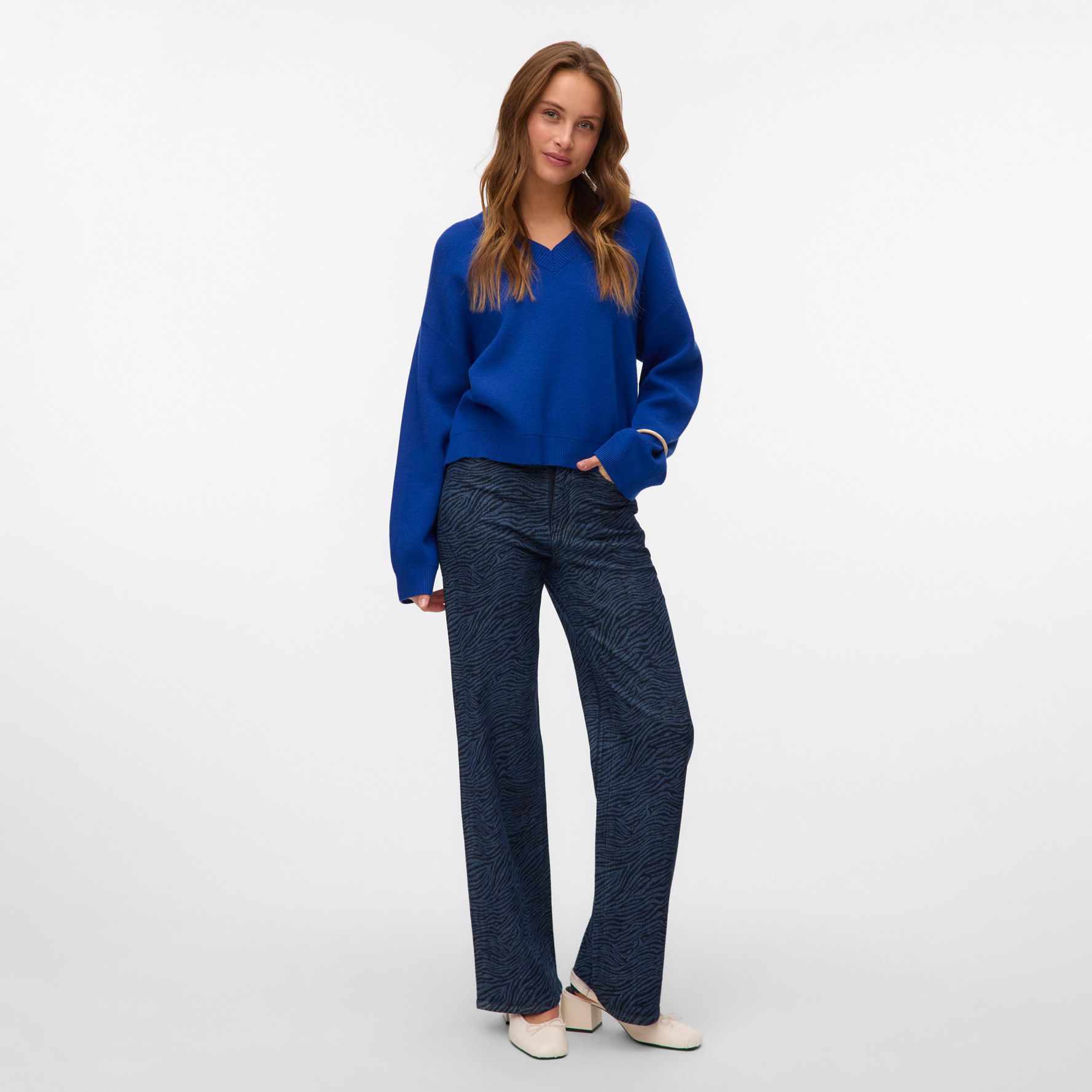 VERO MODA Dames Lux Jeans, blauw (medium blue denim), L