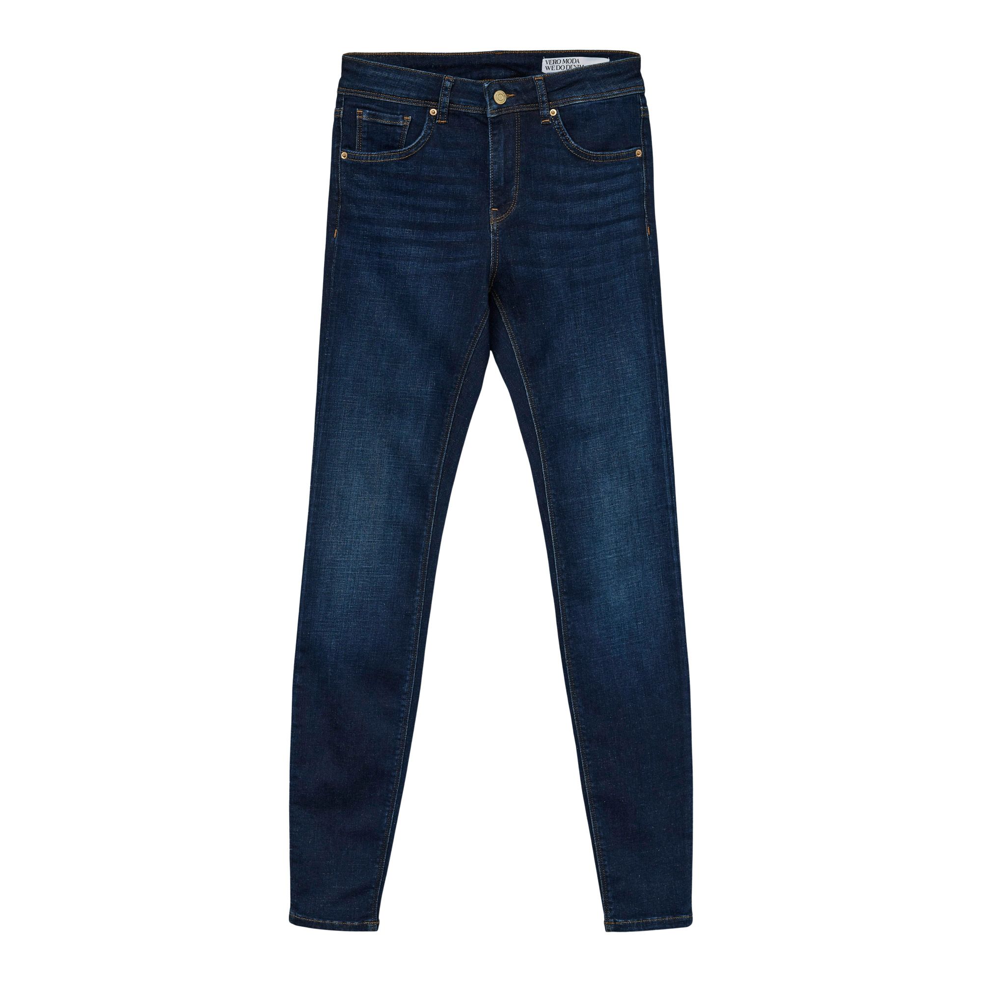VERO MODA slim fit jeans VMLUX met katoen dark blue denim