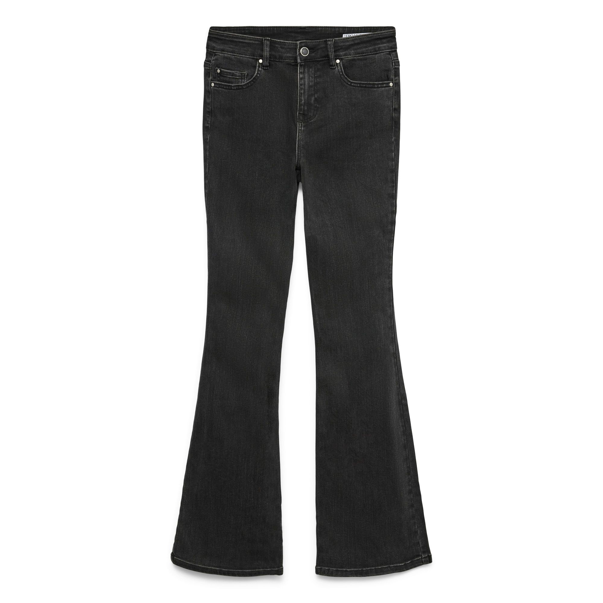 moda flare jeans negro