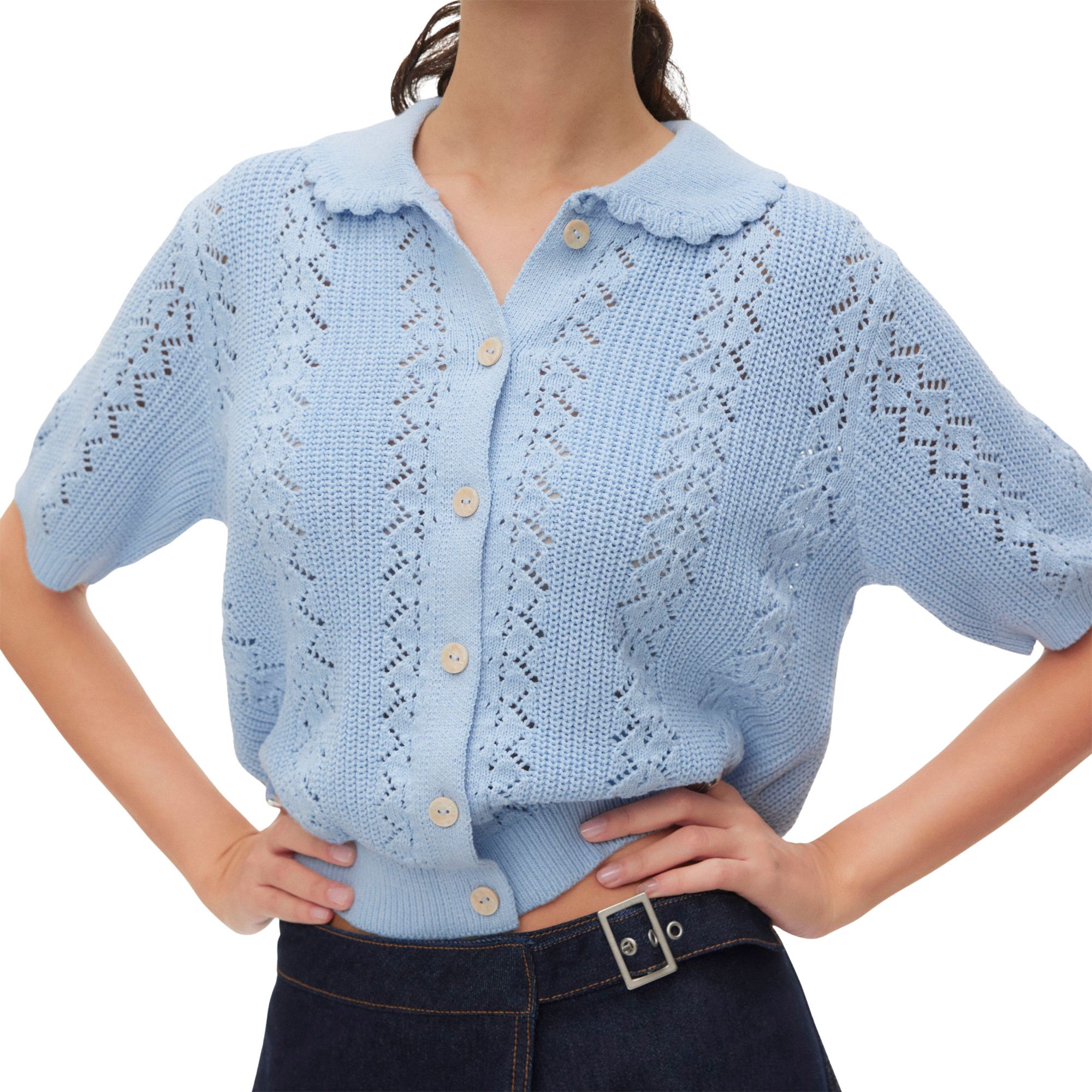 Vero Moda Daria SS Poloneck Knit Vest Dames