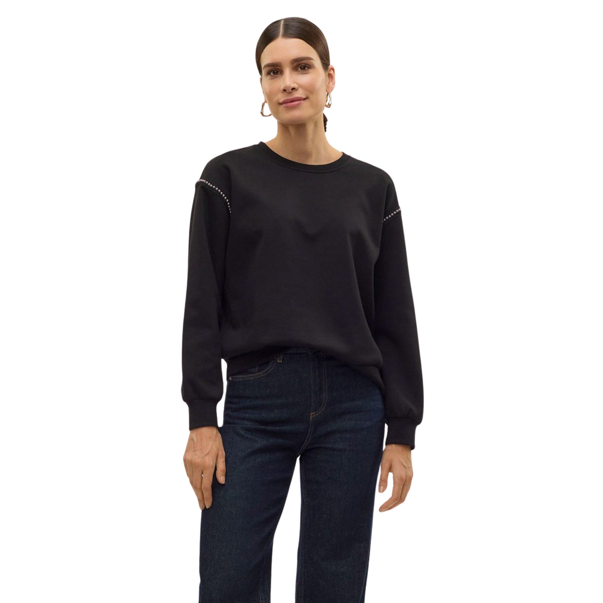 VERO MODA Dames Vmursula Ls Sweat Box JRS, Bosporus, L, Bosporus, L